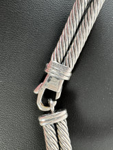 David Yurman sterling silver 14k gold double cable necklace