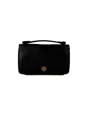 Tory Burch black Landon large travel wallet