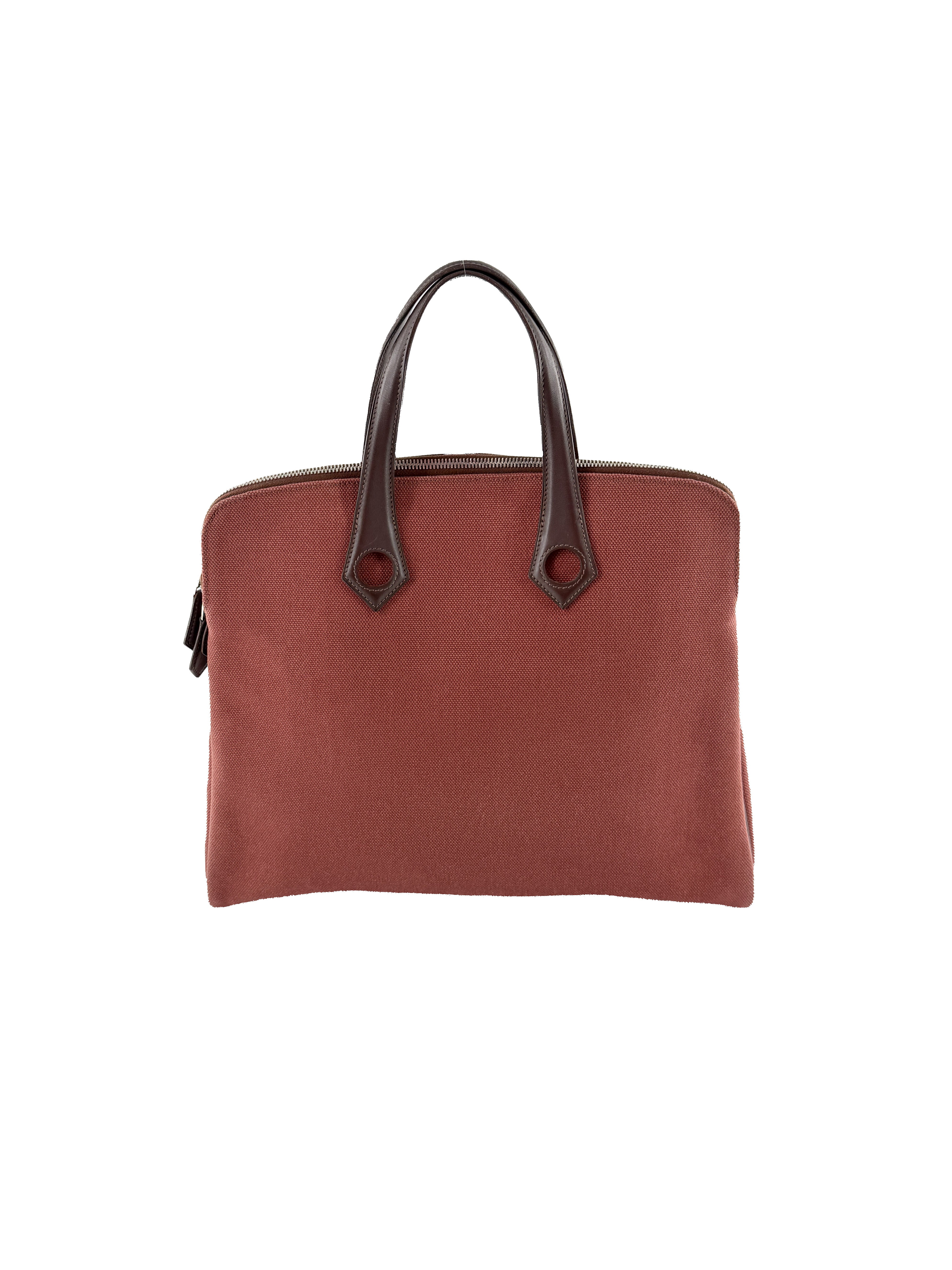 Hermès Heeboo red canvas tote