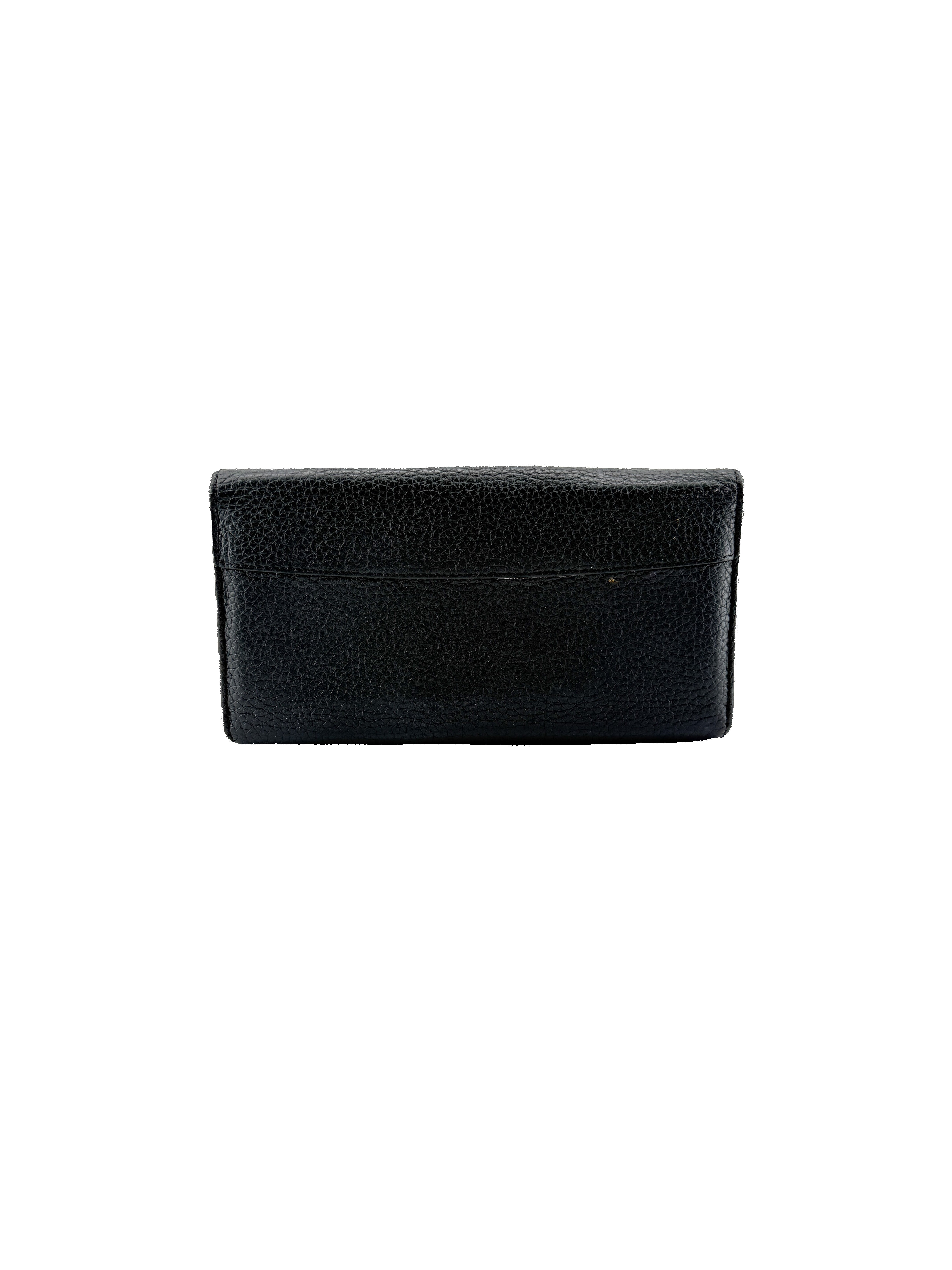 Louis Vuitton Taurillon Studded Sol Capucines Wallet Black MI4128