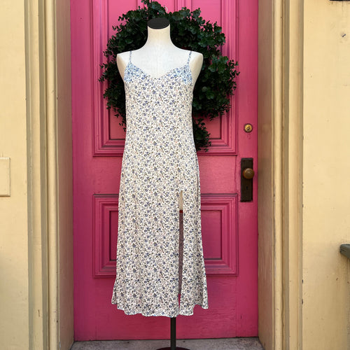 Reformation blue floral tank dress size M