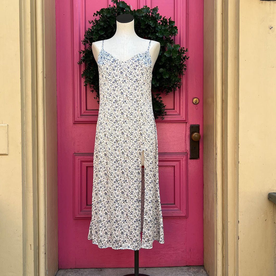 Reformation blue floral tank dress size M