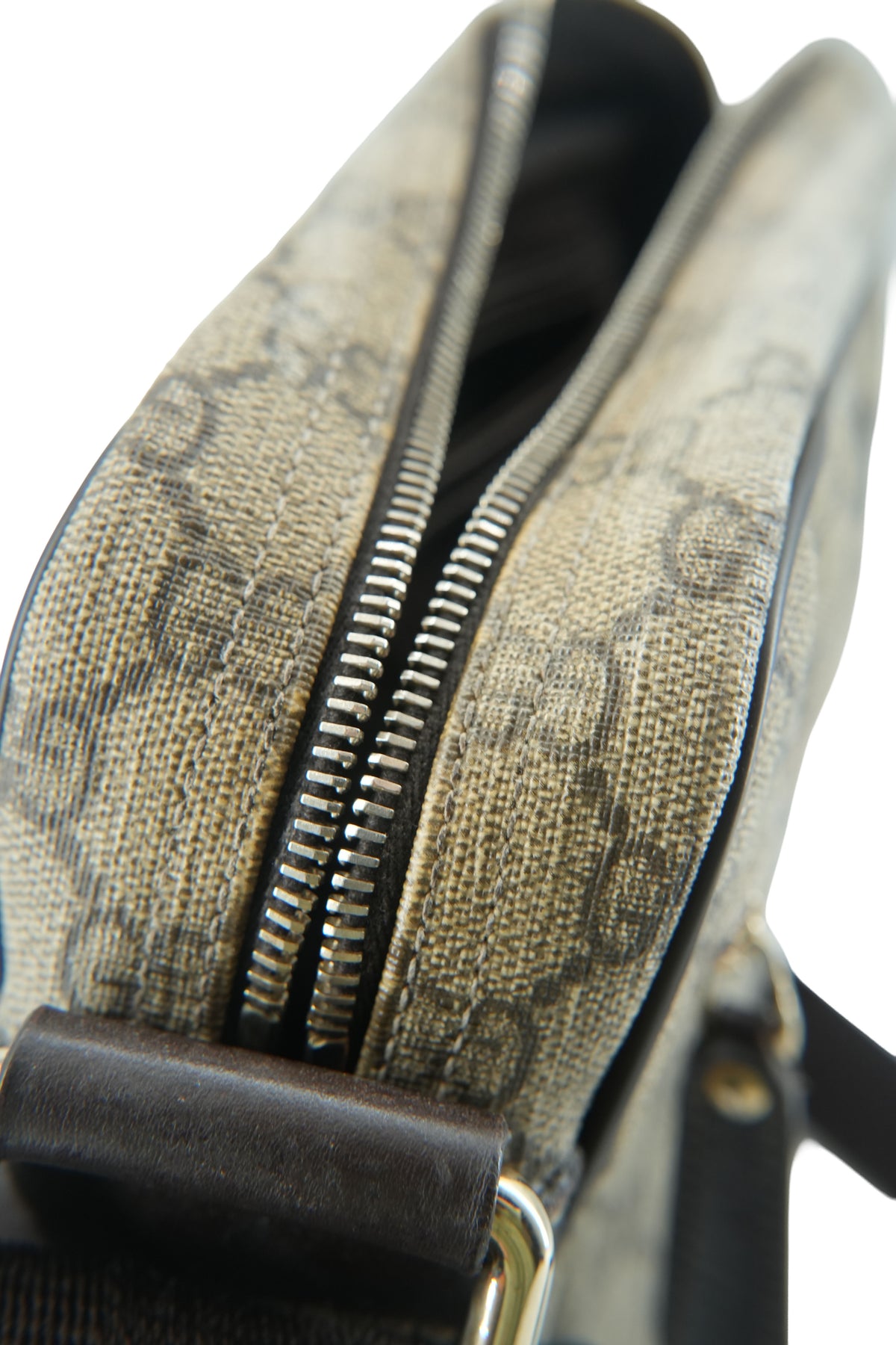Gucci brown coated canvas crossbody 201448 520981
