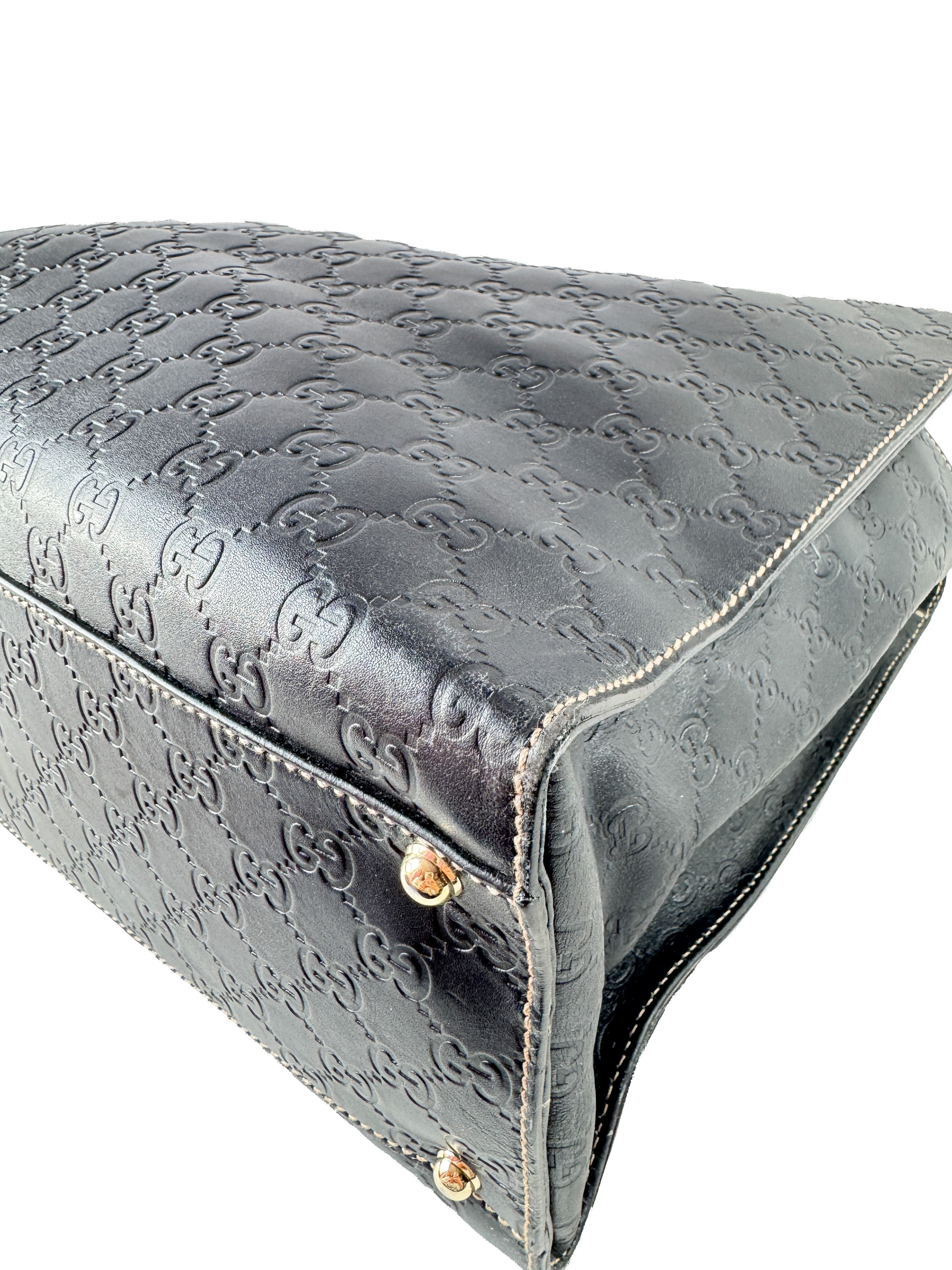 Gucci Guccissima deep navy new Jackie satchel 152610 002058