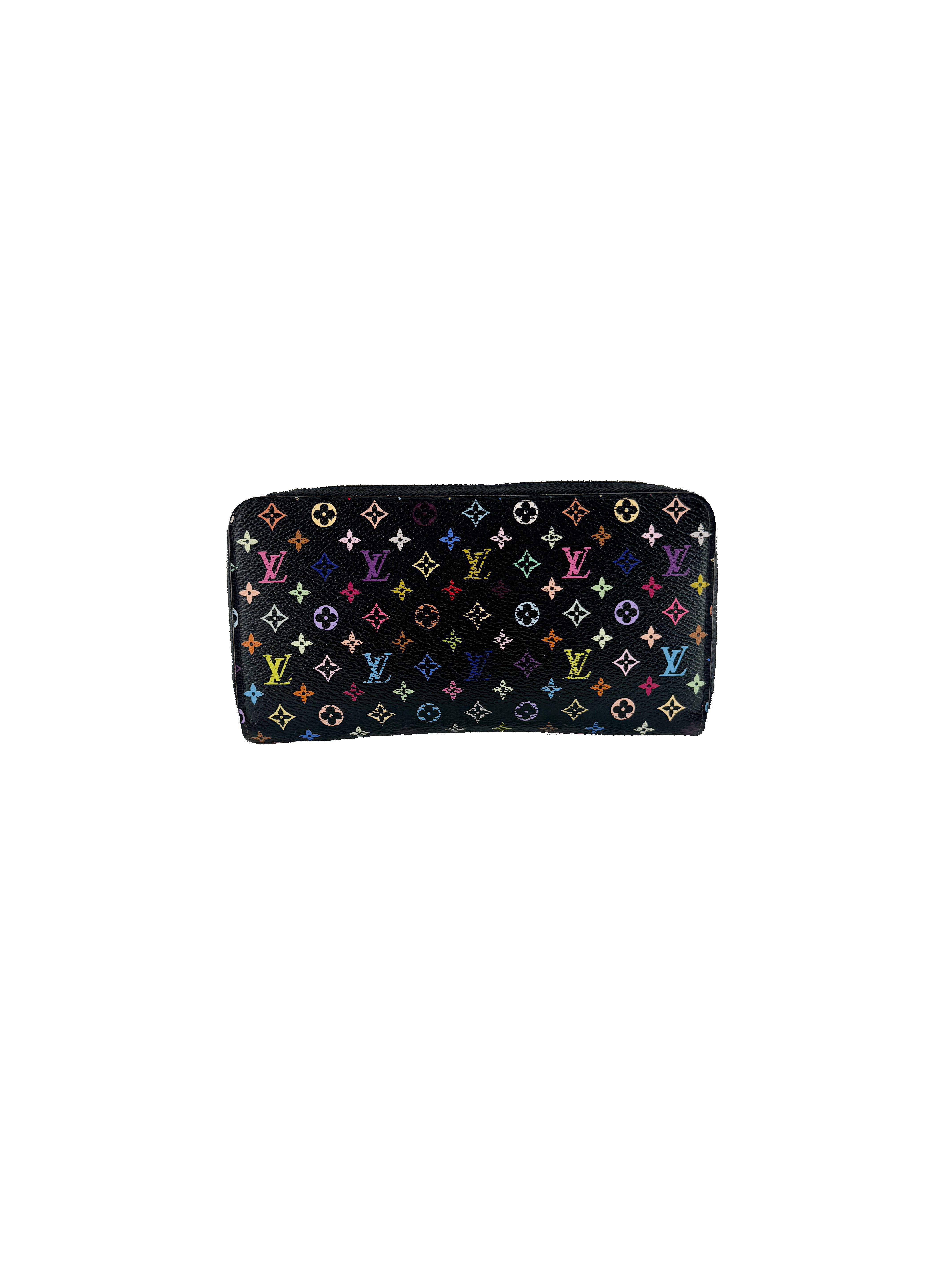 Louis Vuitton black multicolor zippy wallet CA0143