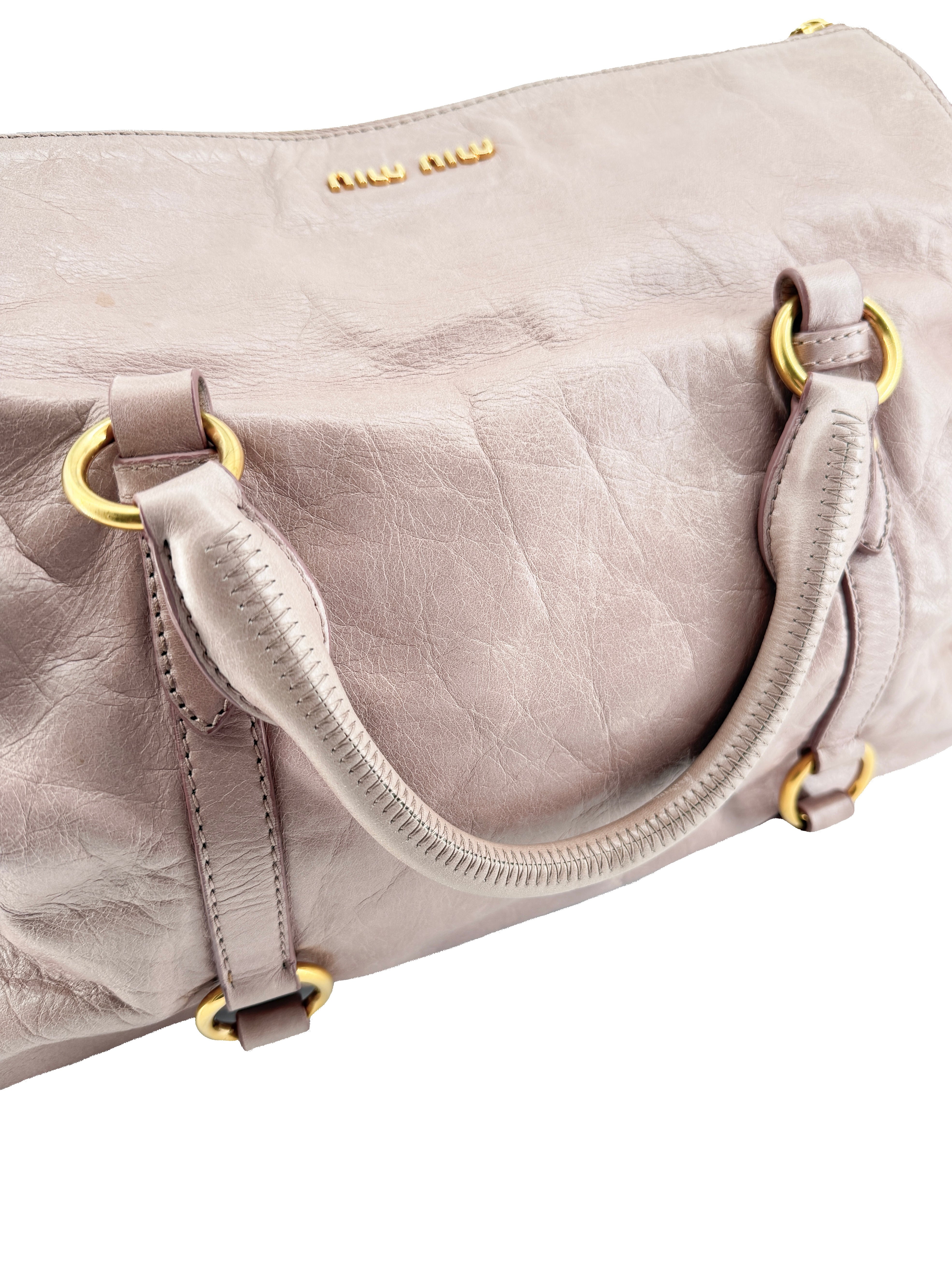 Miu Miu taupe blush Bow satchel 197