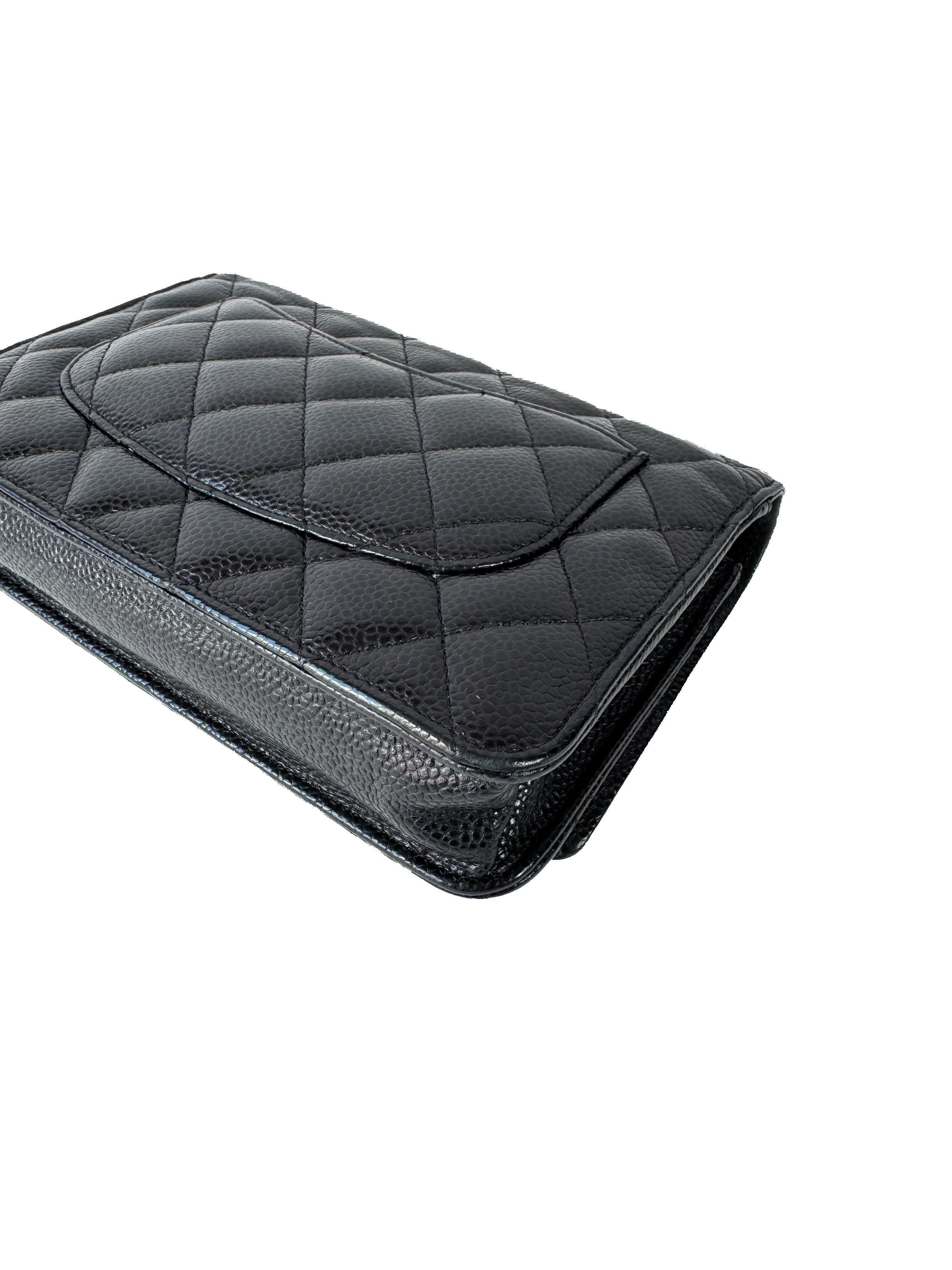 Chanel black caviar leather WOC 26009956