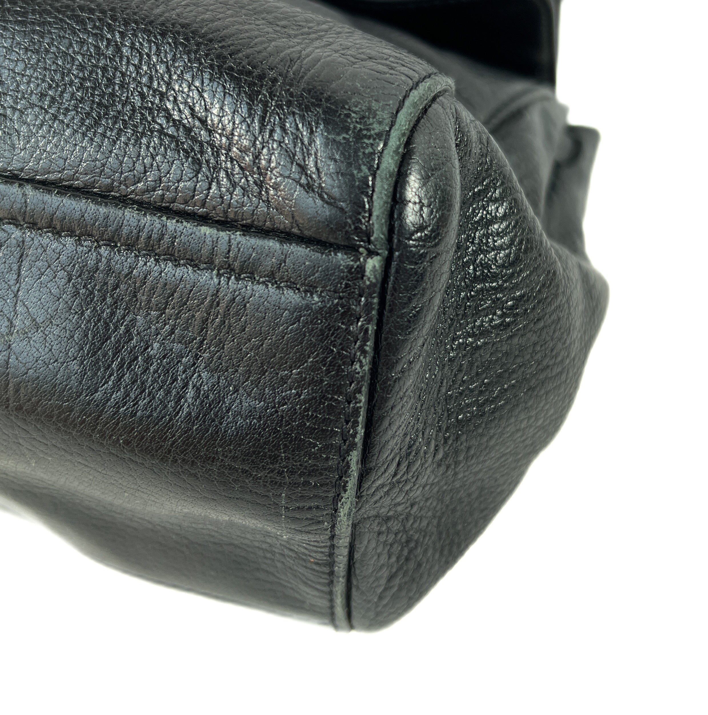 Prada black leather shoulder bag