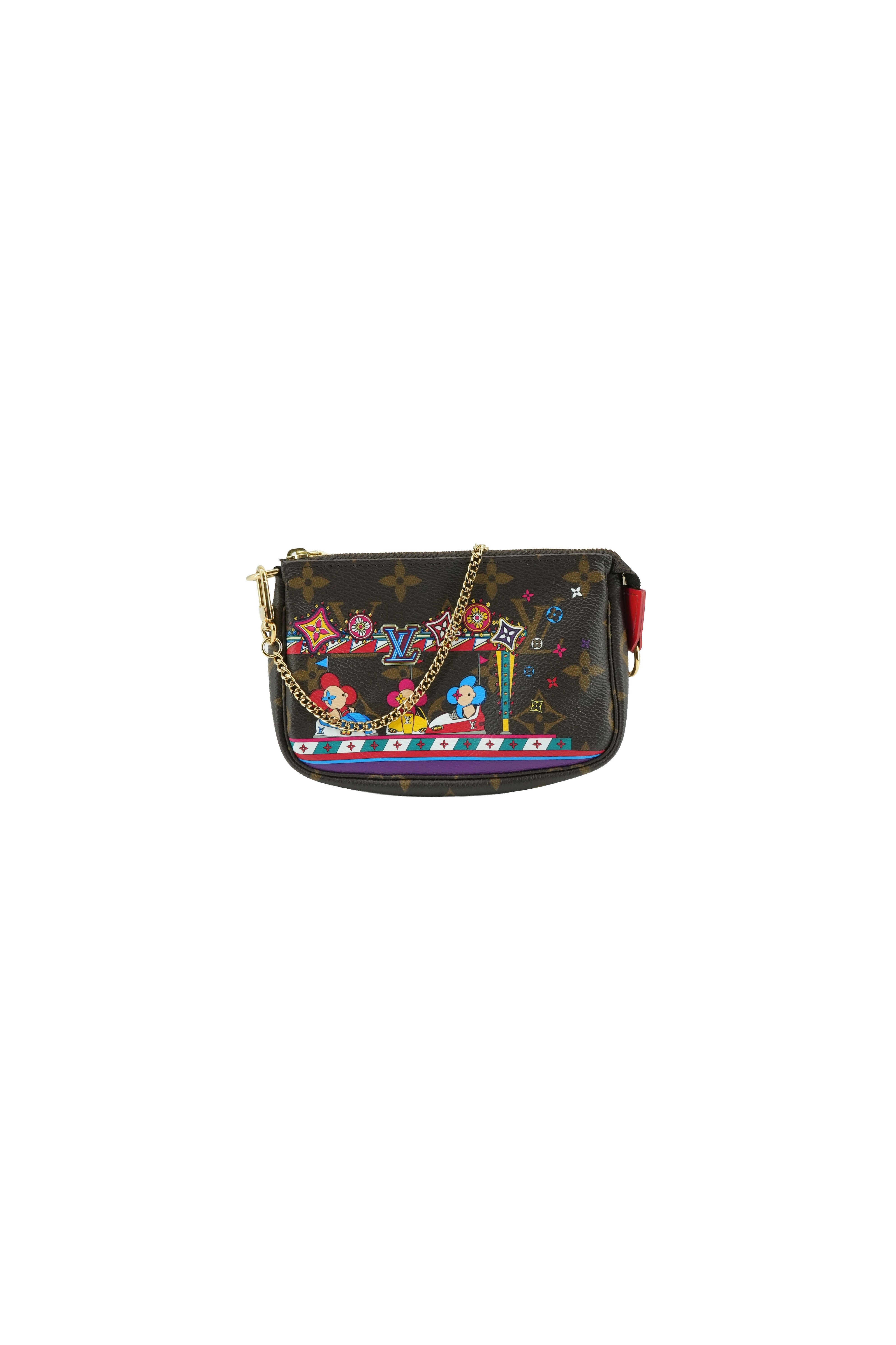 Louis Vuitton monogram 2020 Christmas Animation Bumper Cars mini pochette accessories SF3210
