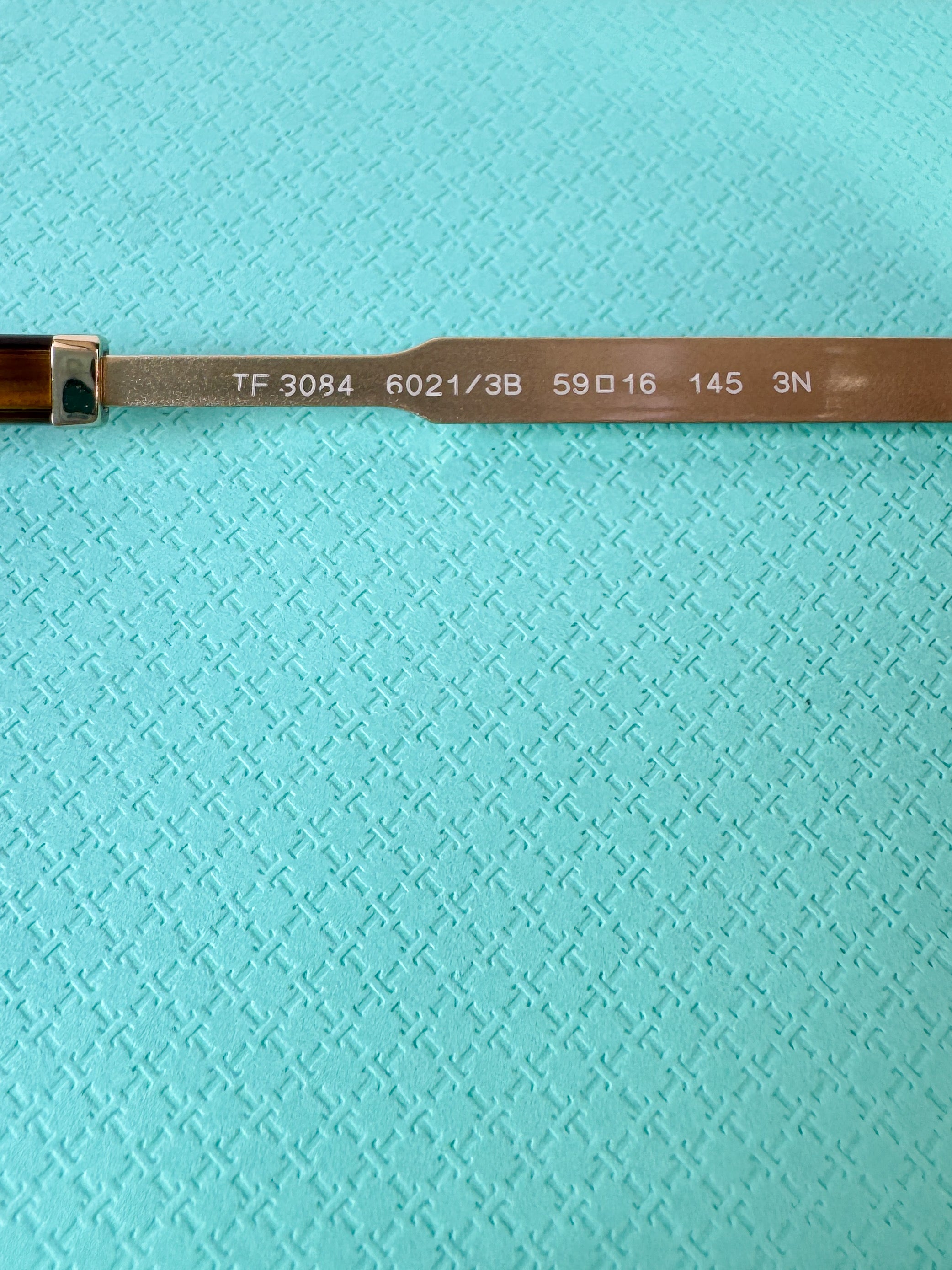 Tiffany & Co tortoise/gold metal frame sunglasses TF3084