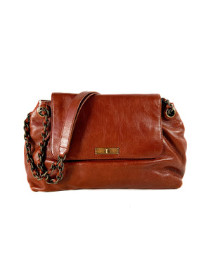 Marc Jacobs red brown leather shoulder bag