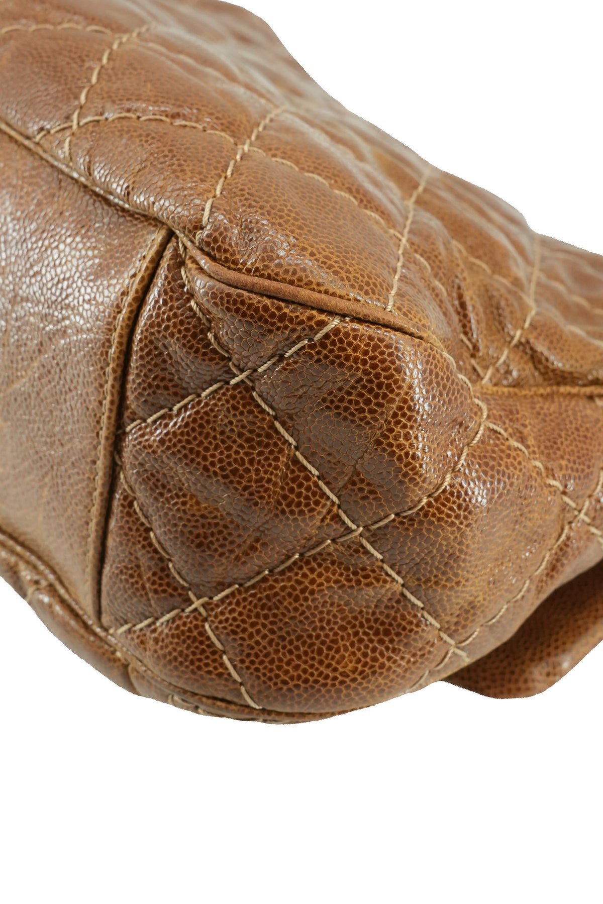 Chanel brown distressed Coco pleats 17752953