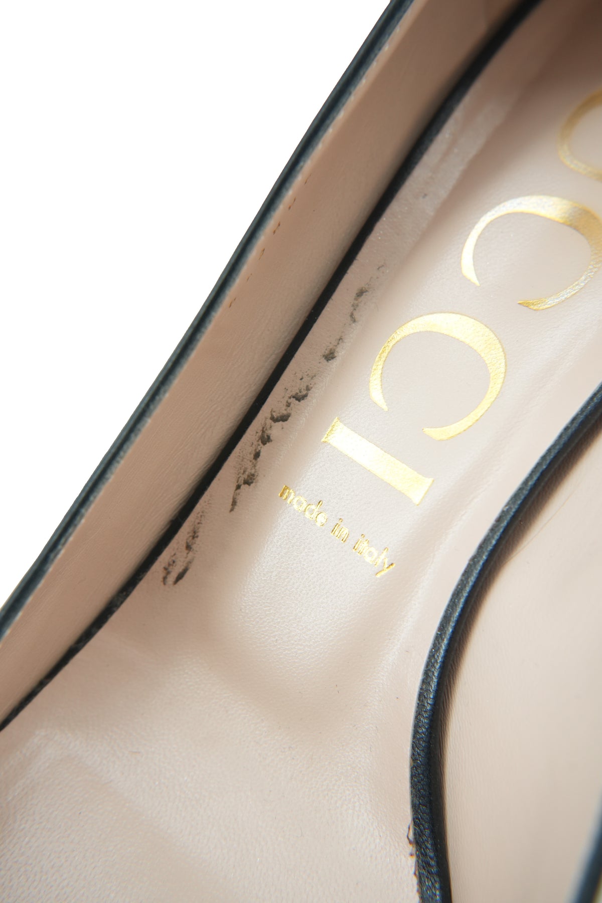 Gucci black leather Malaga Kid Horsebit 75mm Pumps size 40.5 643886