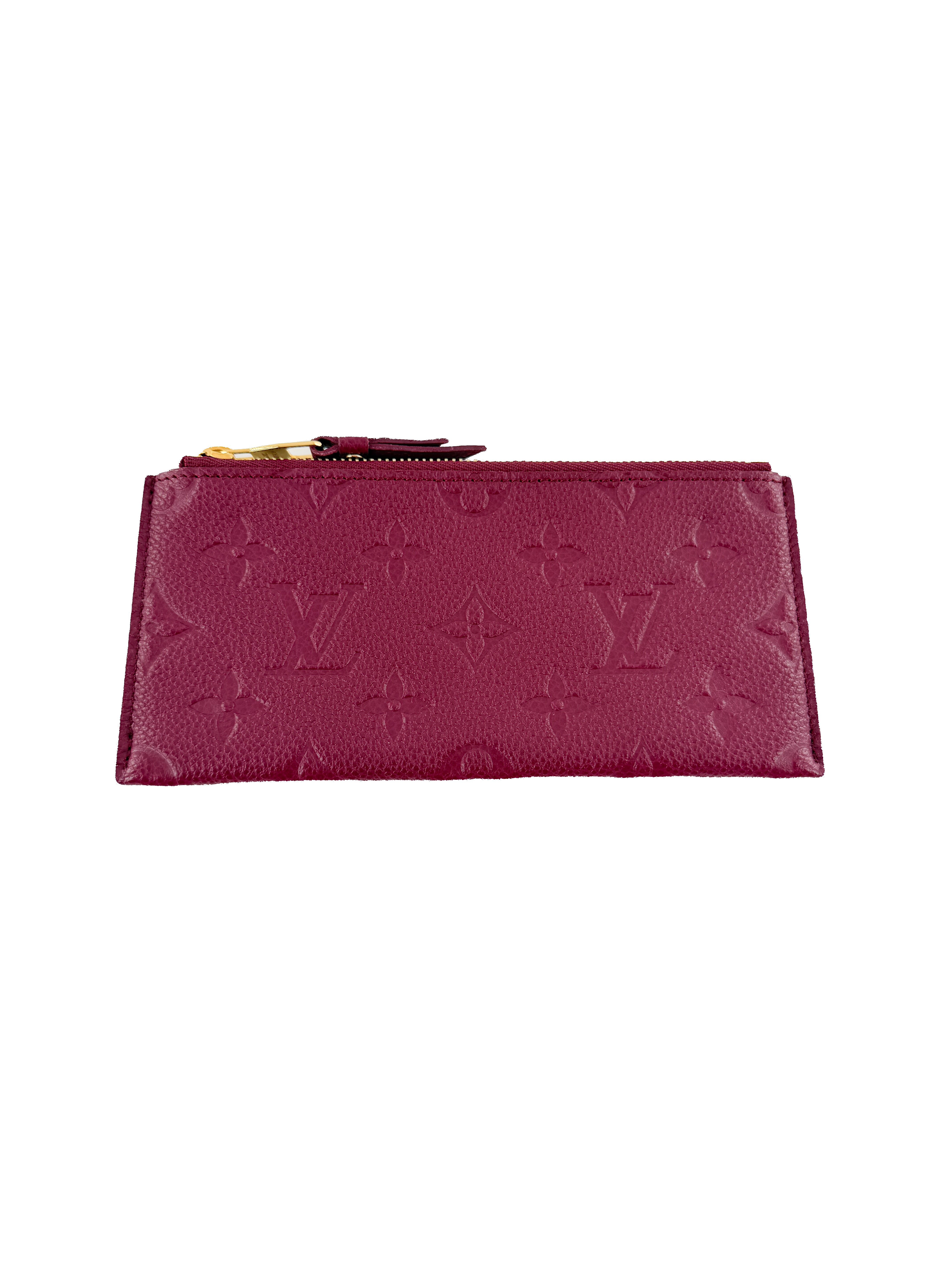 Louis Vuitton Aurore empreinte leather Curieuse wallet /insert CA3112