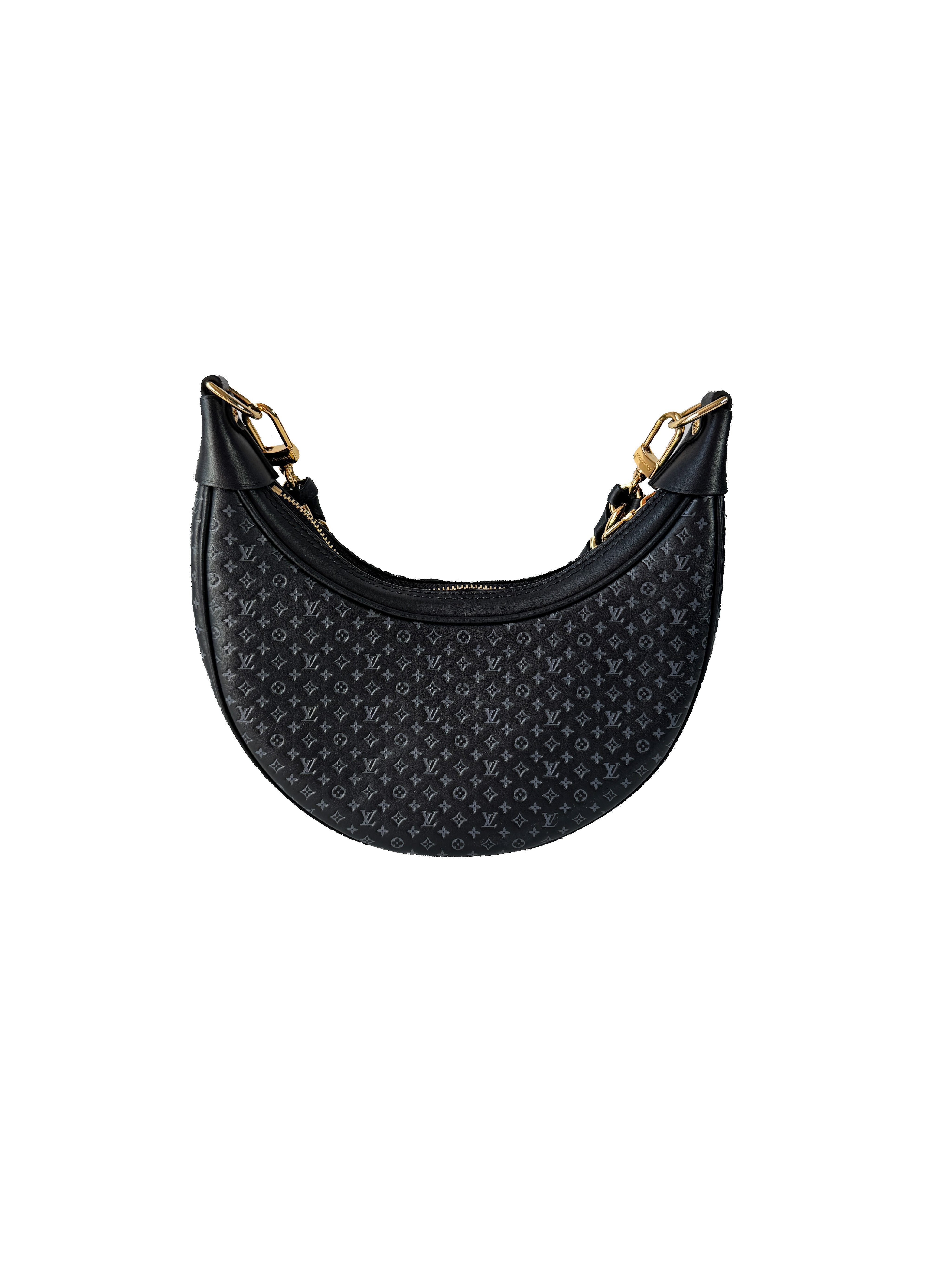 Louis Vuitton calfskin embossed monogram Loop black NFC