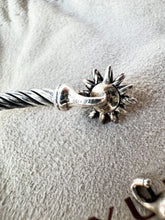 David Yurman sterling silver & diamond Starburst station bangle