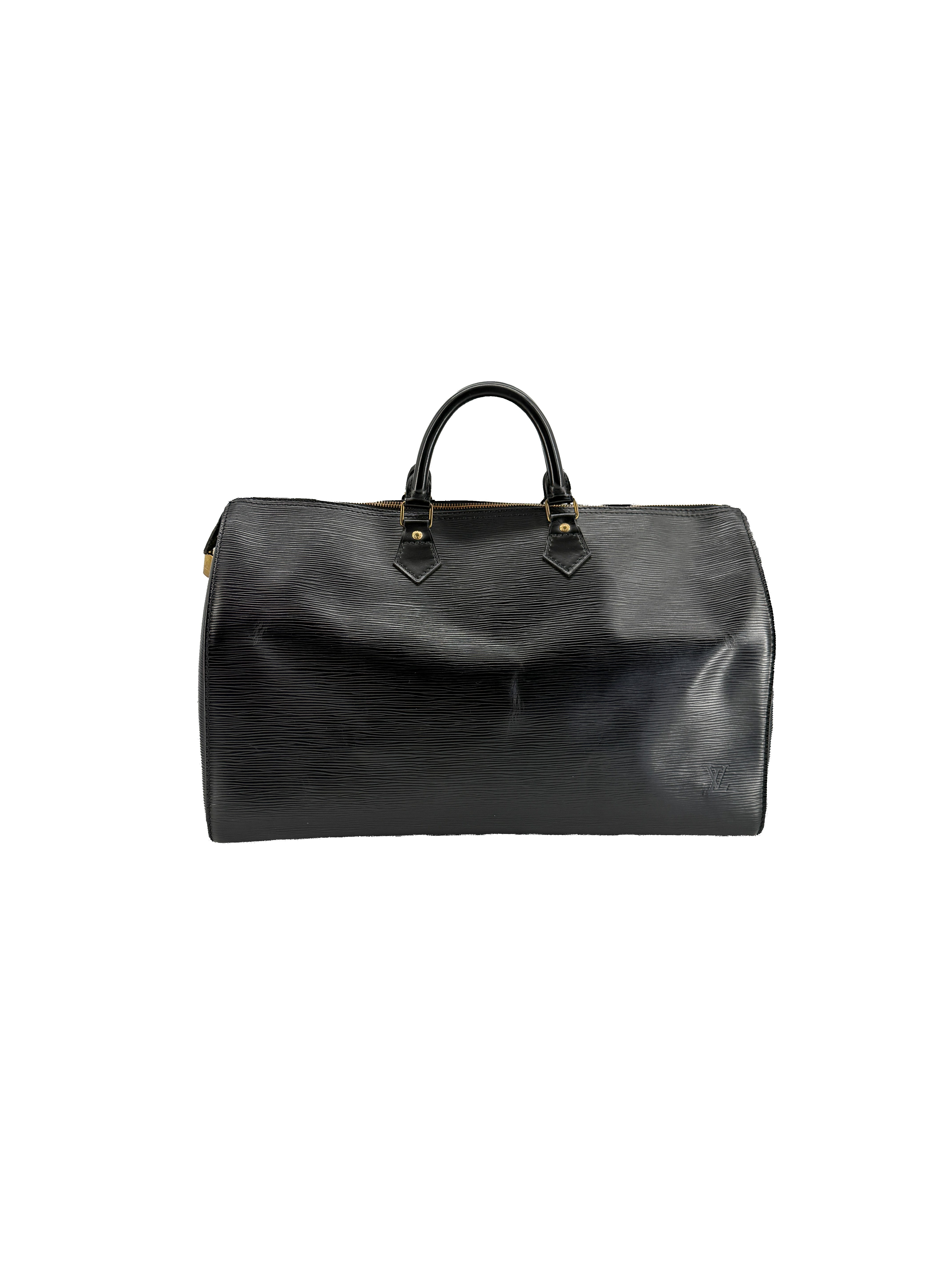 Louis Vuitton black epi Speedy 40 VI0921