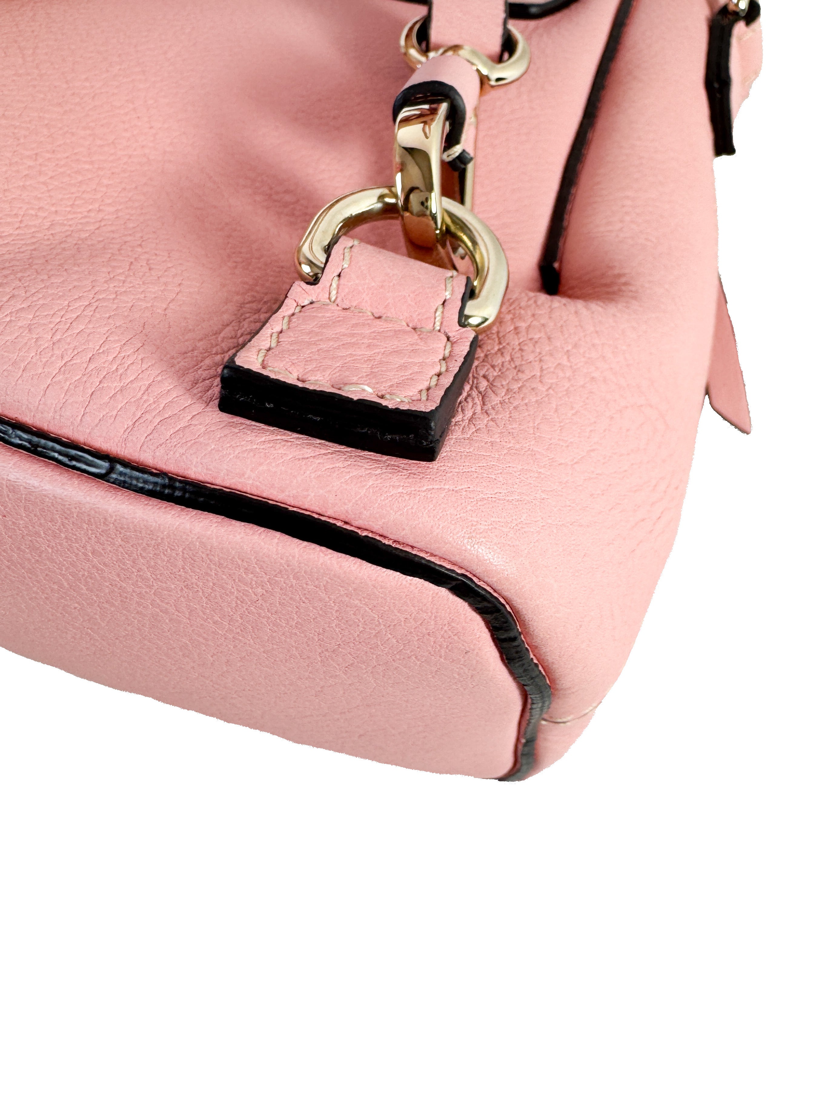Chloé light pink leather & suede mini Faye backpack  041757652