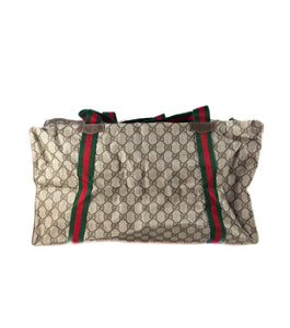 Gucci GG Supreme 1980s packable duffle w/pouch 012-904-0282 NEW