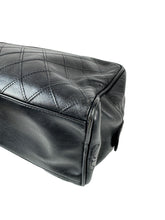 Chanel CC black diamond stitch leather zip case 1077012