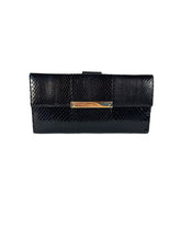 Gucci black embossed leather wallet 2067
