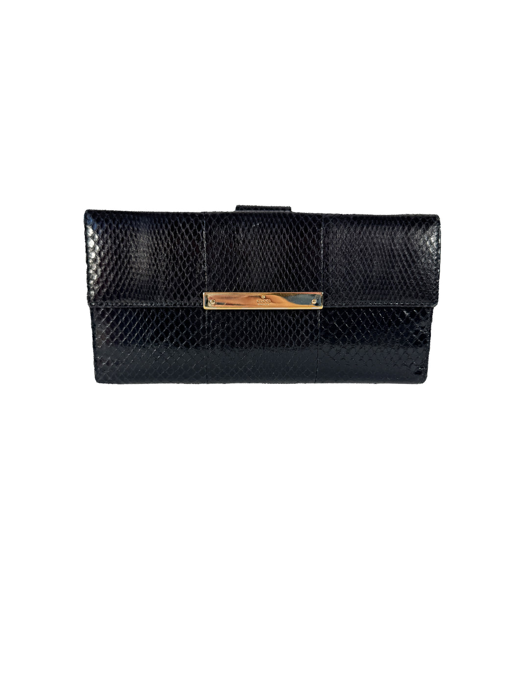 Gucci black embossed leather wallet 2067