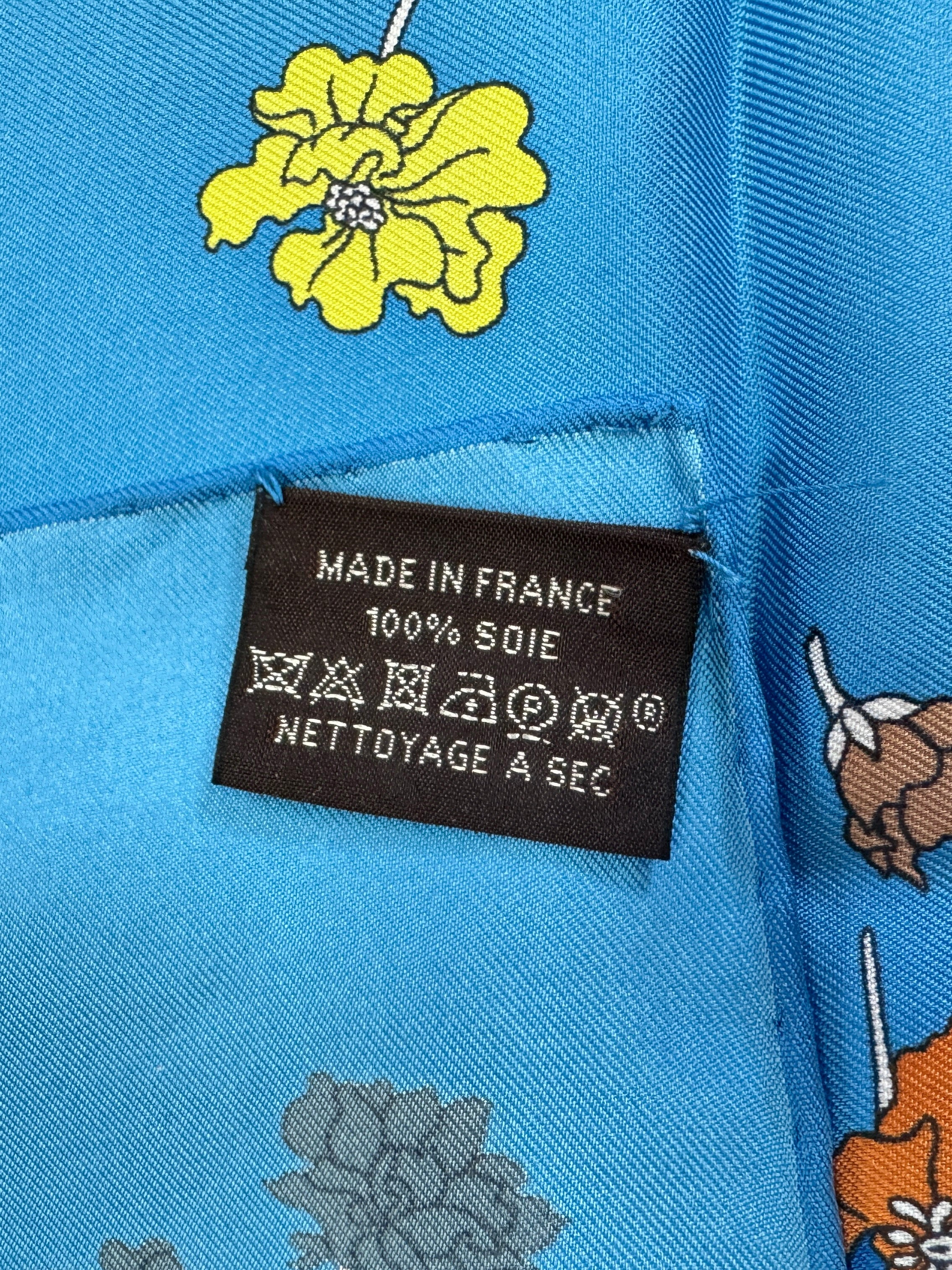 Hermès blue robe legere 90 cm scarf