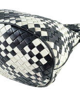 Bottega Veneta Intreciatto black/white drawstring bucket bag 10932062