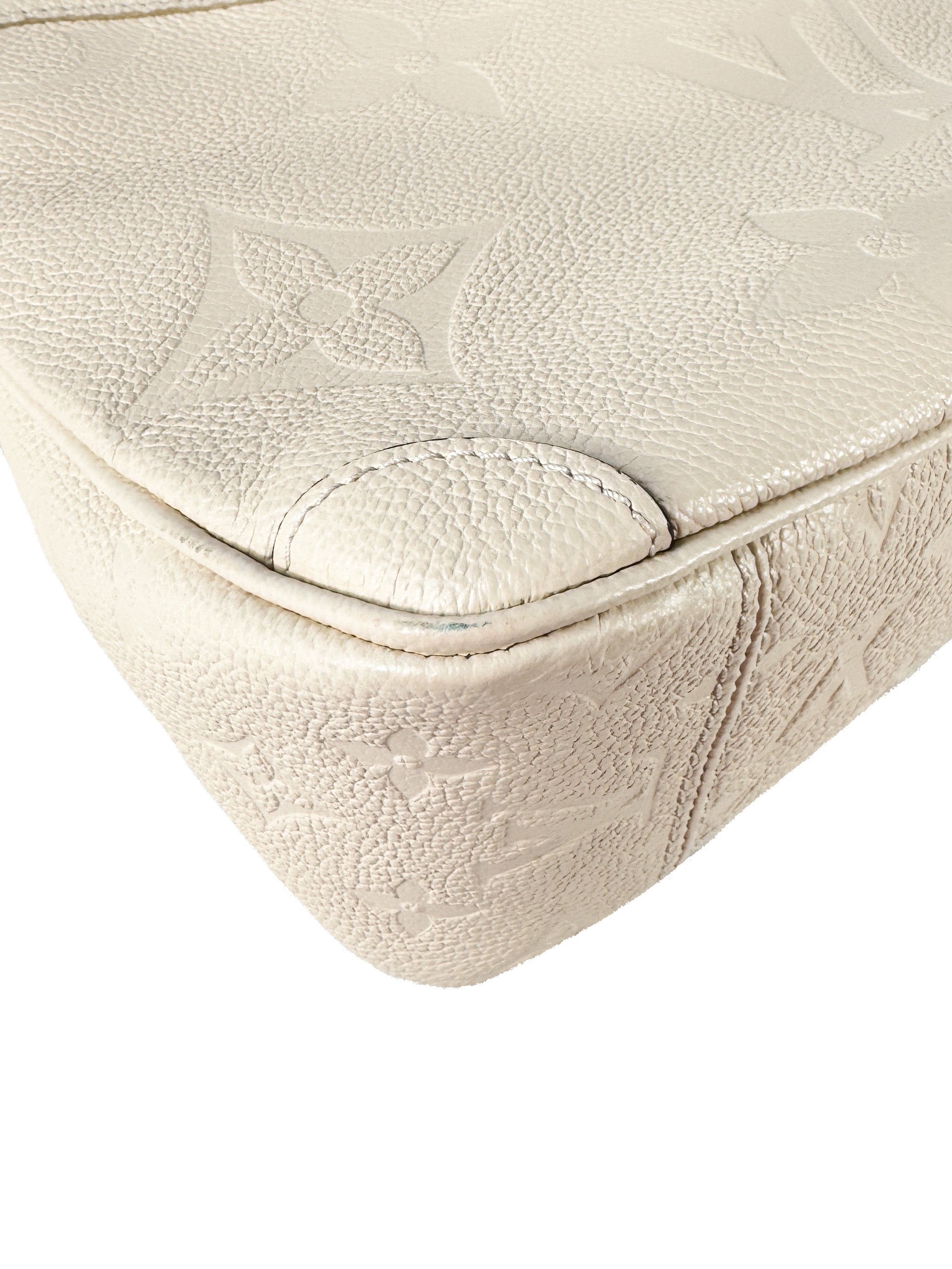 Louis Vuitton cream empreinte leather Giant monogram Trianon PM (NFC)