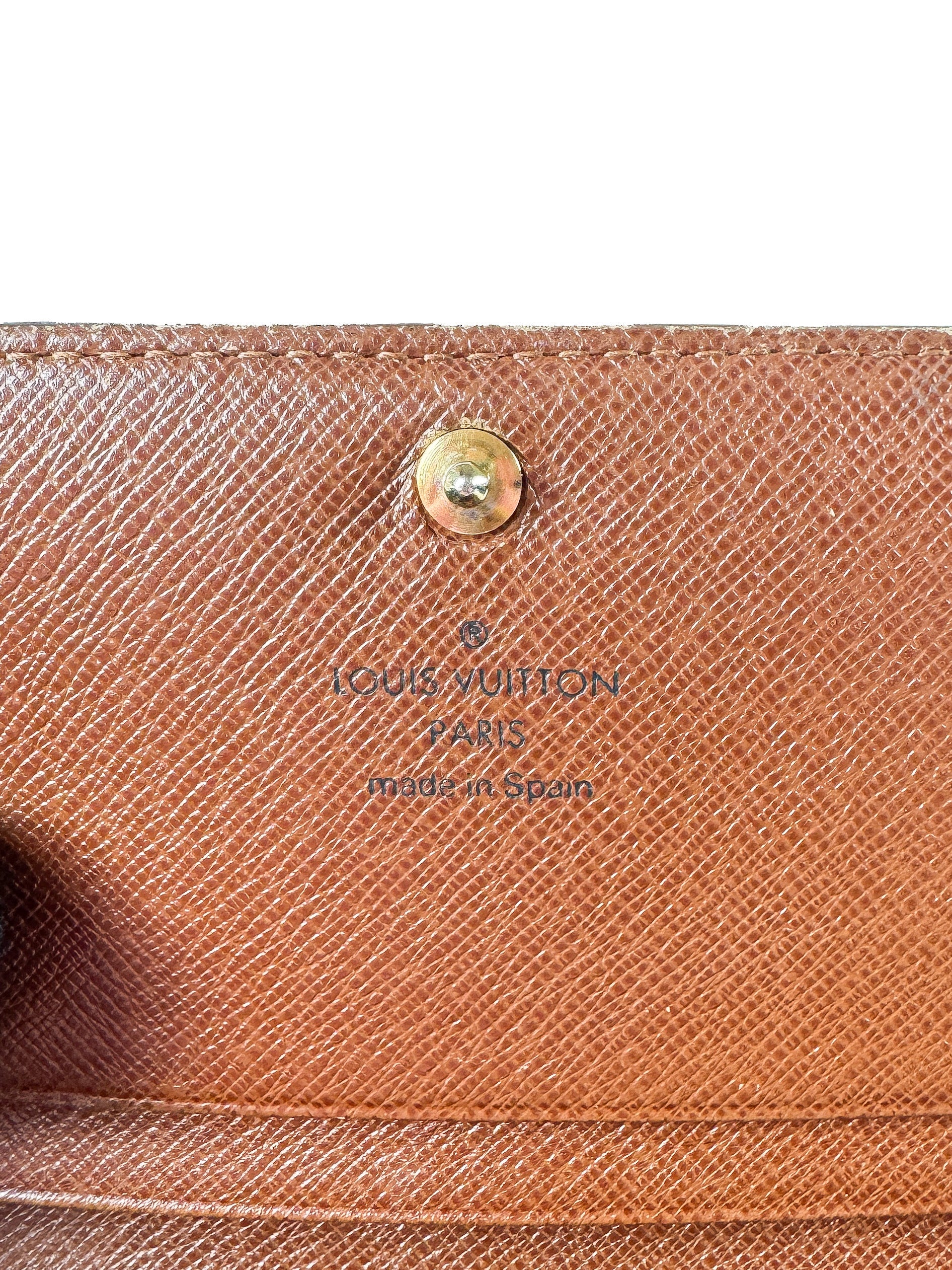 Louis Vuitton monogram Porte Monnaie Billets Tresor wallet  CA0062