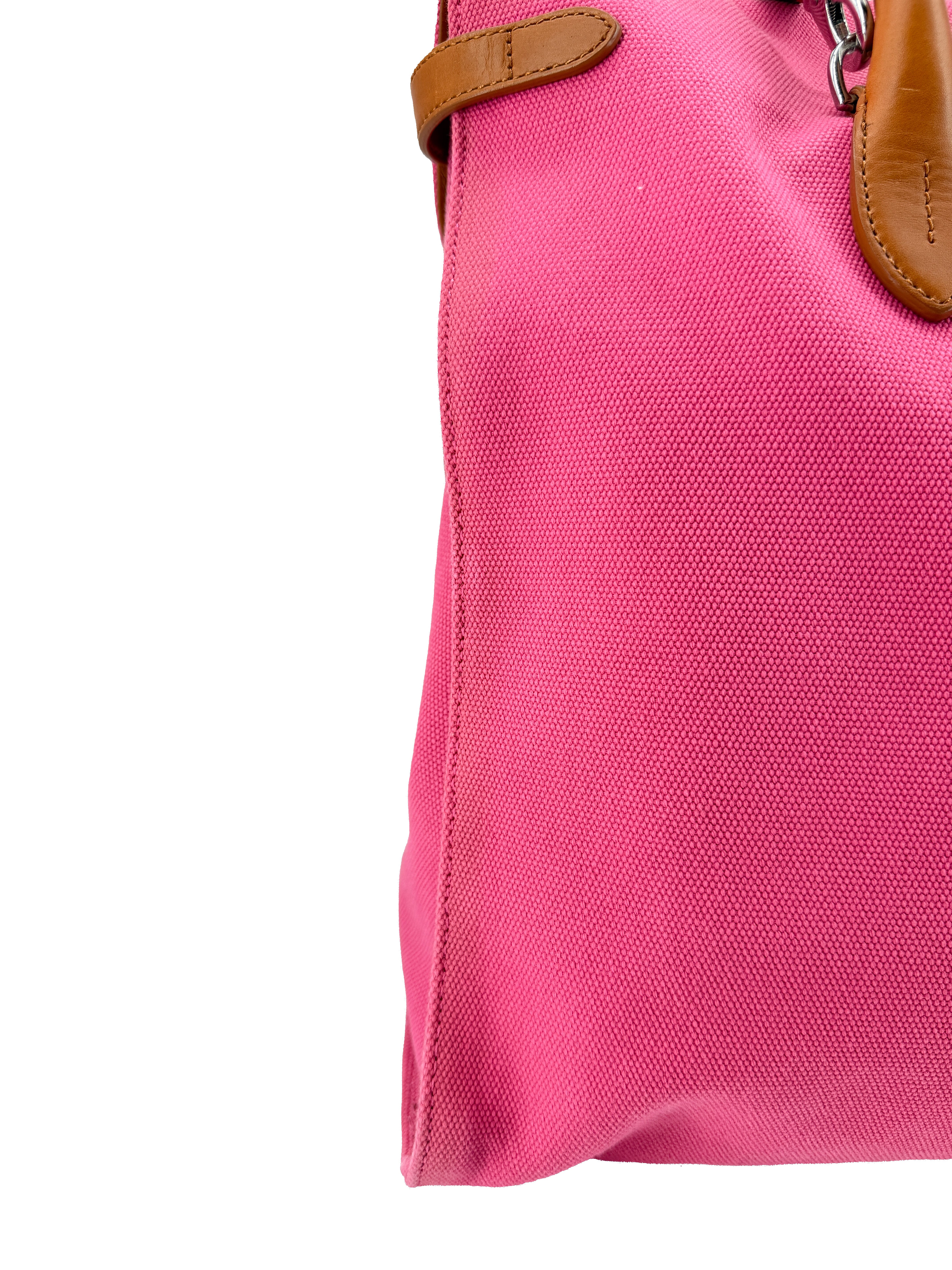 Ralph Lauren pink canvas Ricky tote