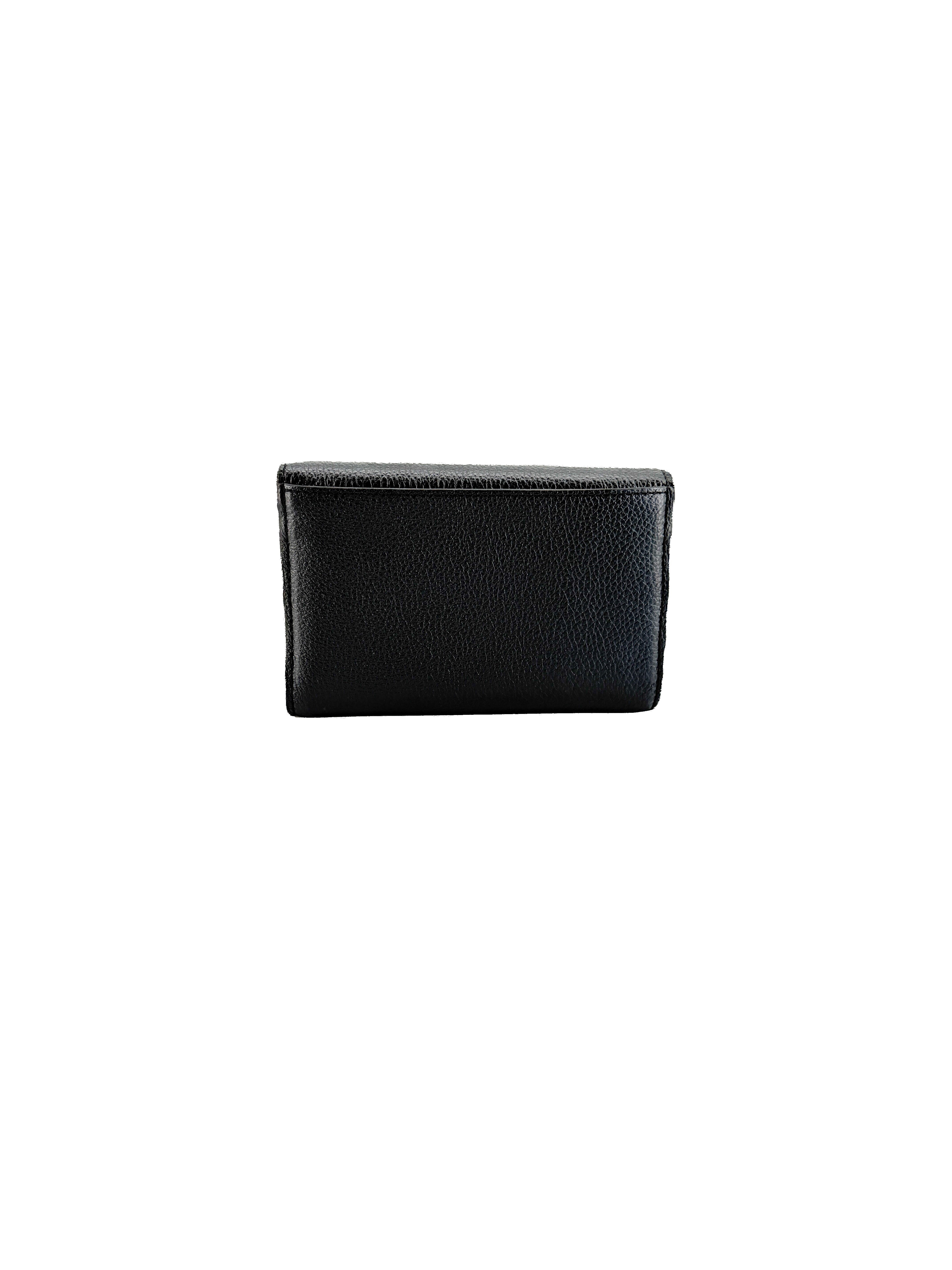 Chloé black leather medium Marcie compact wallet