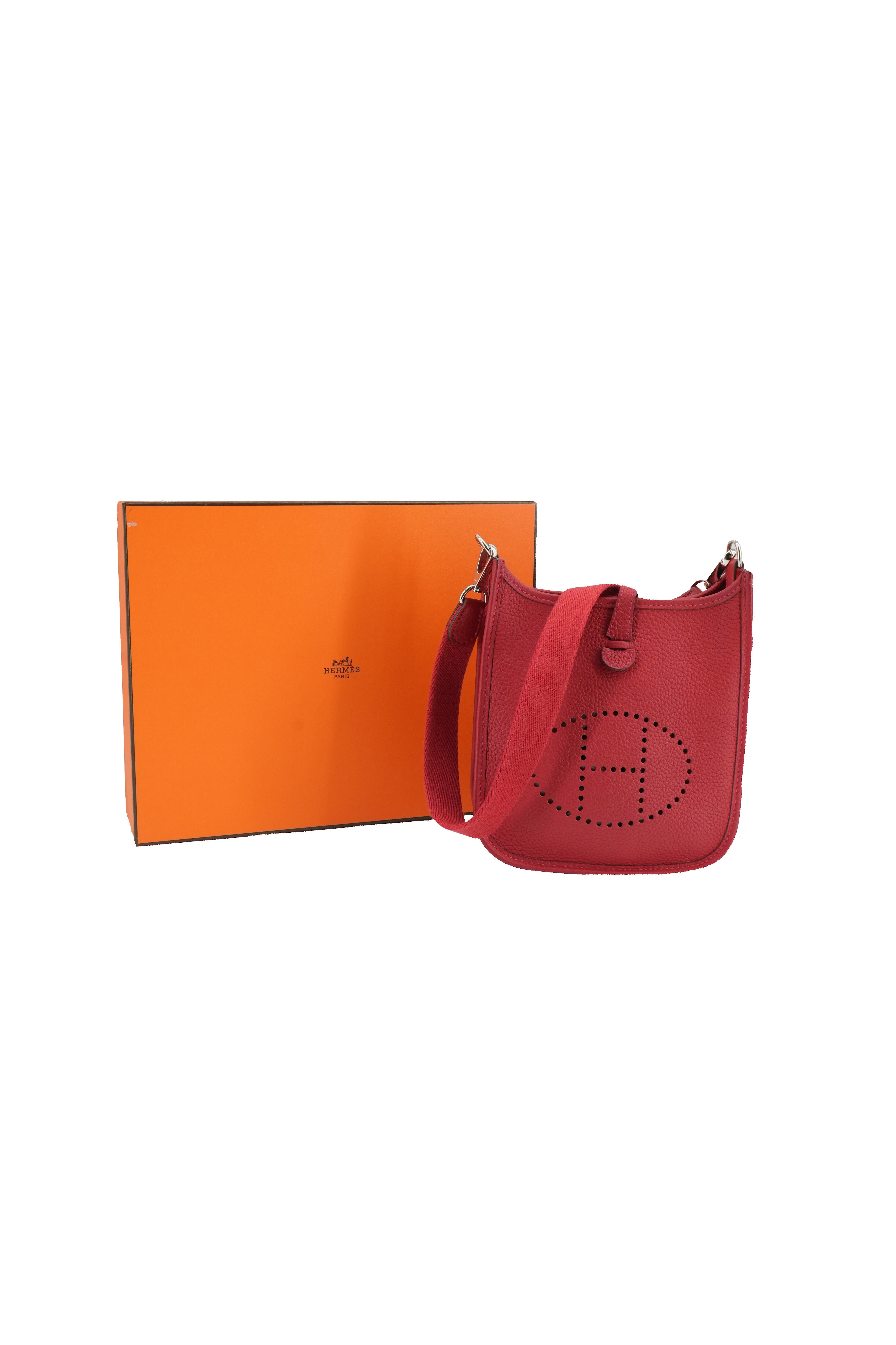 Hermès red Clemence evelyne 16 TPM B