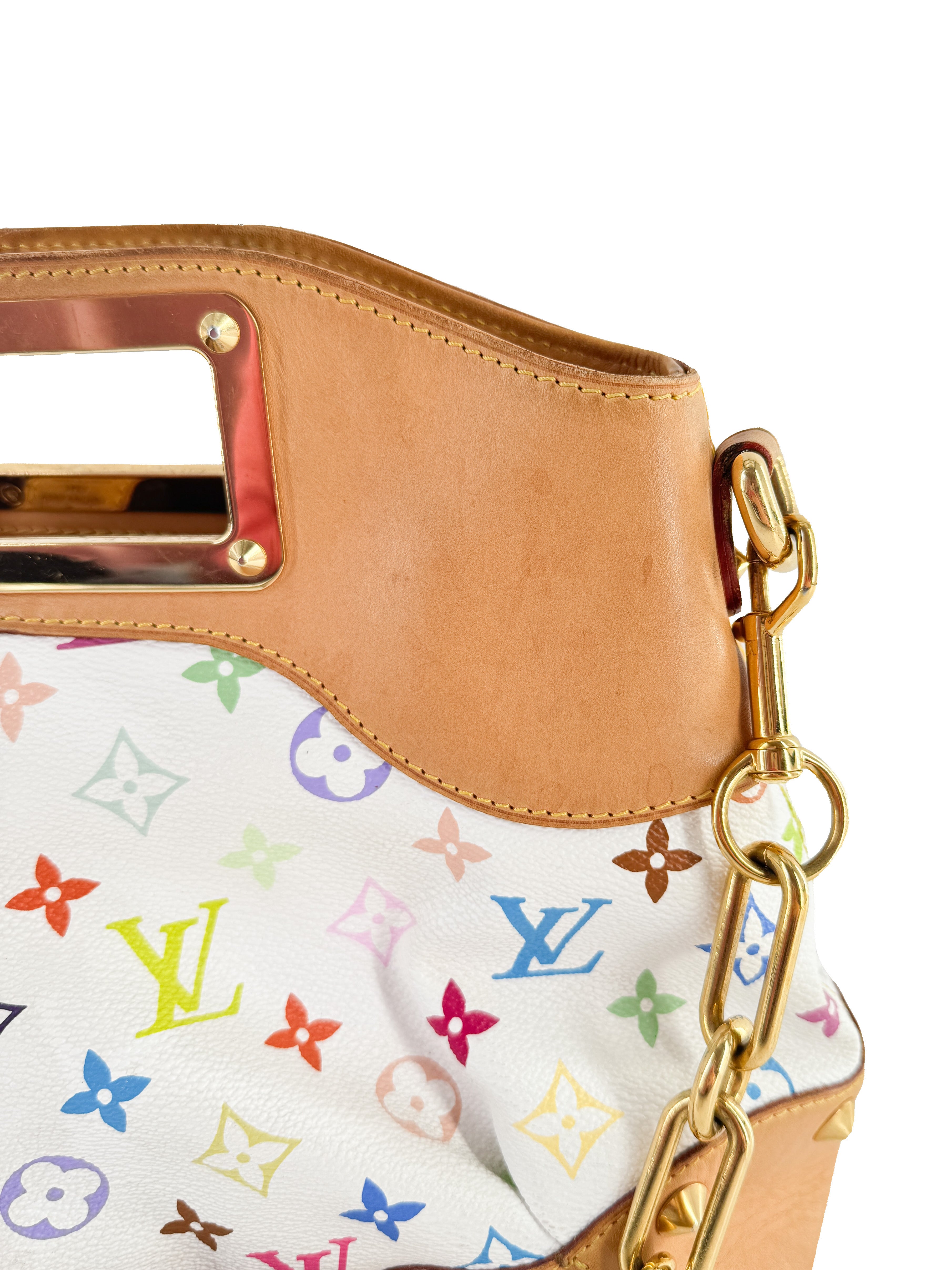 Louis Vuitton white multicolor Judy MM  TR1162
