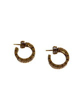 Versace gold tone small Greca small motif earrings  retail $320