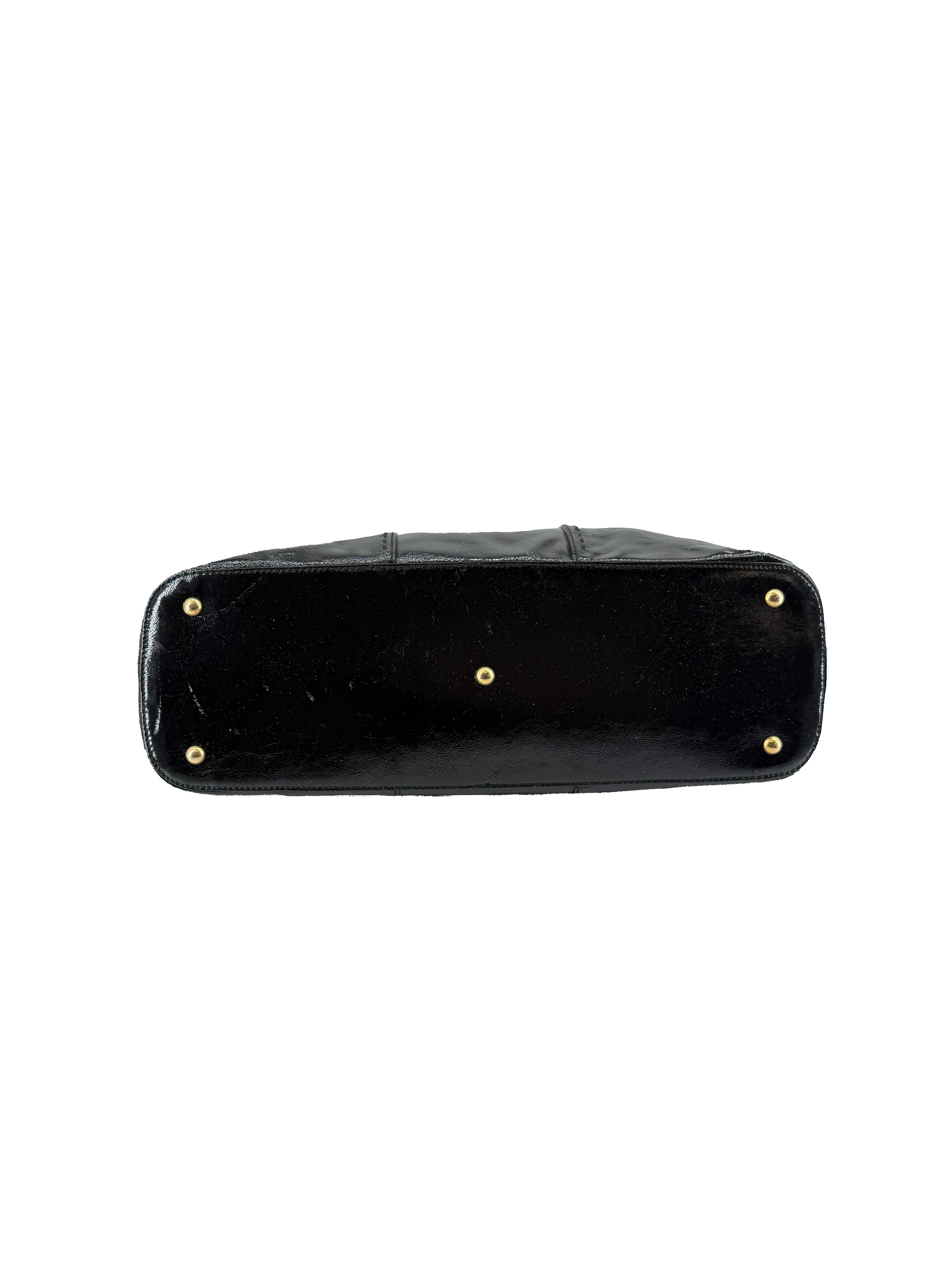 Saint Laurent black patent leather large Muse 153959-491403