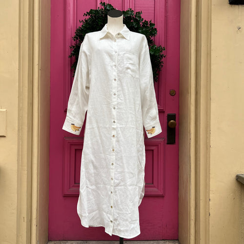 FARM RIO white linen dress size XL NWT