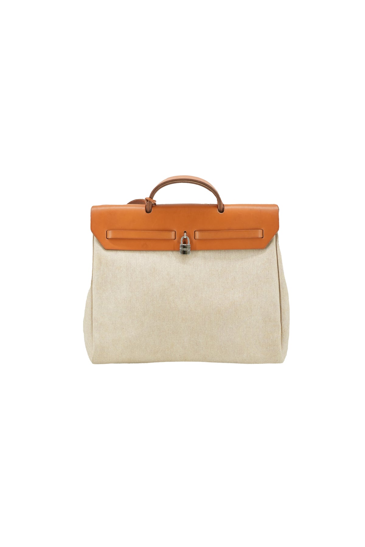 Hermès cream canvas Herbag with extra shell