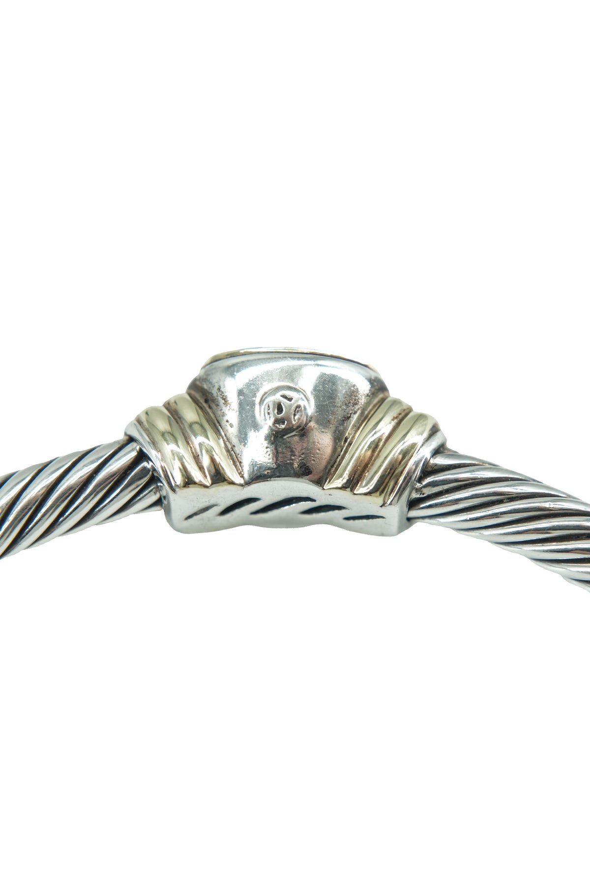 David Yurman sterling silver, yellow gold, citrine Noblesse bracelet