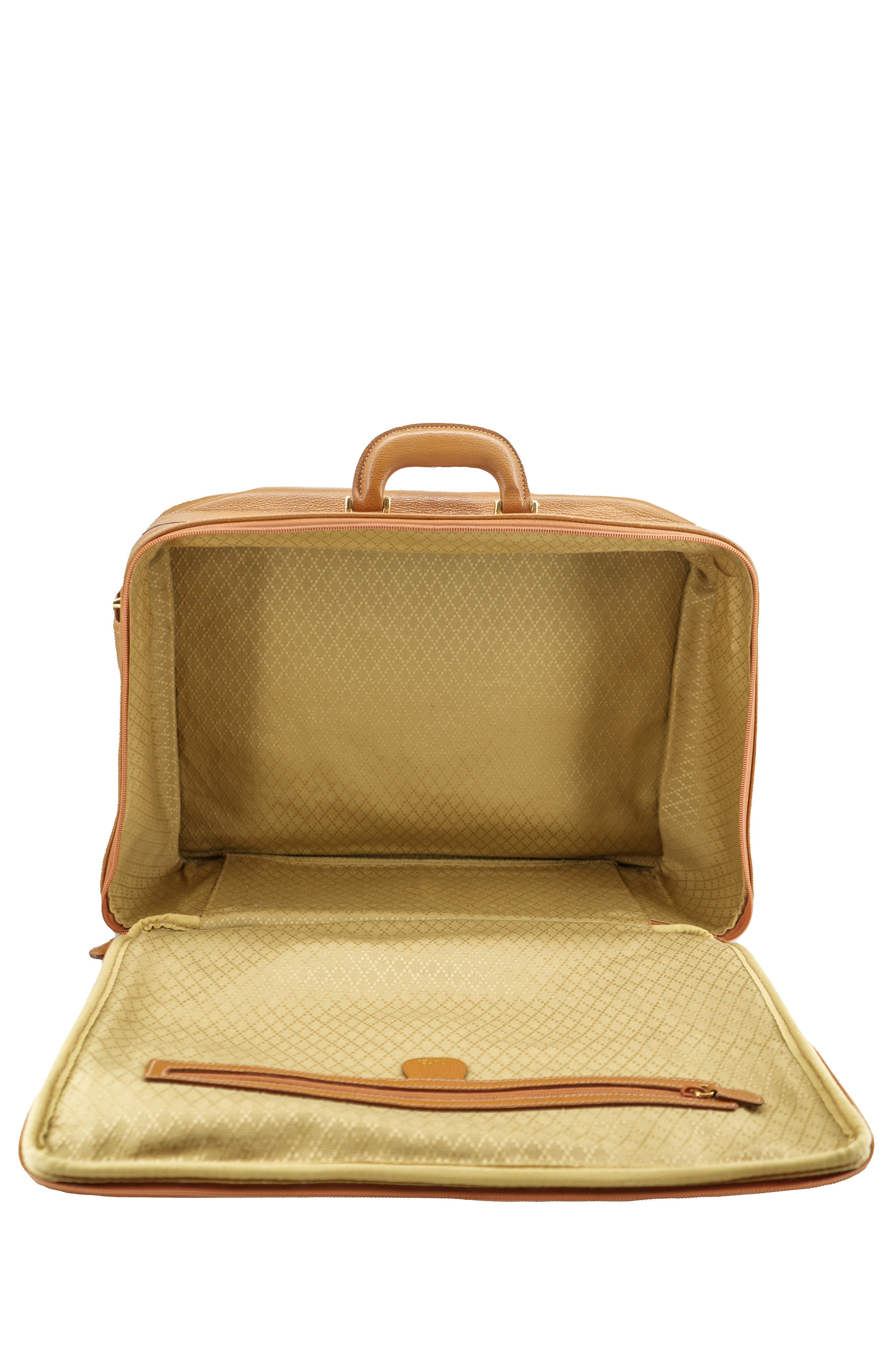 Gucci brown leather vintage suitcase 3560