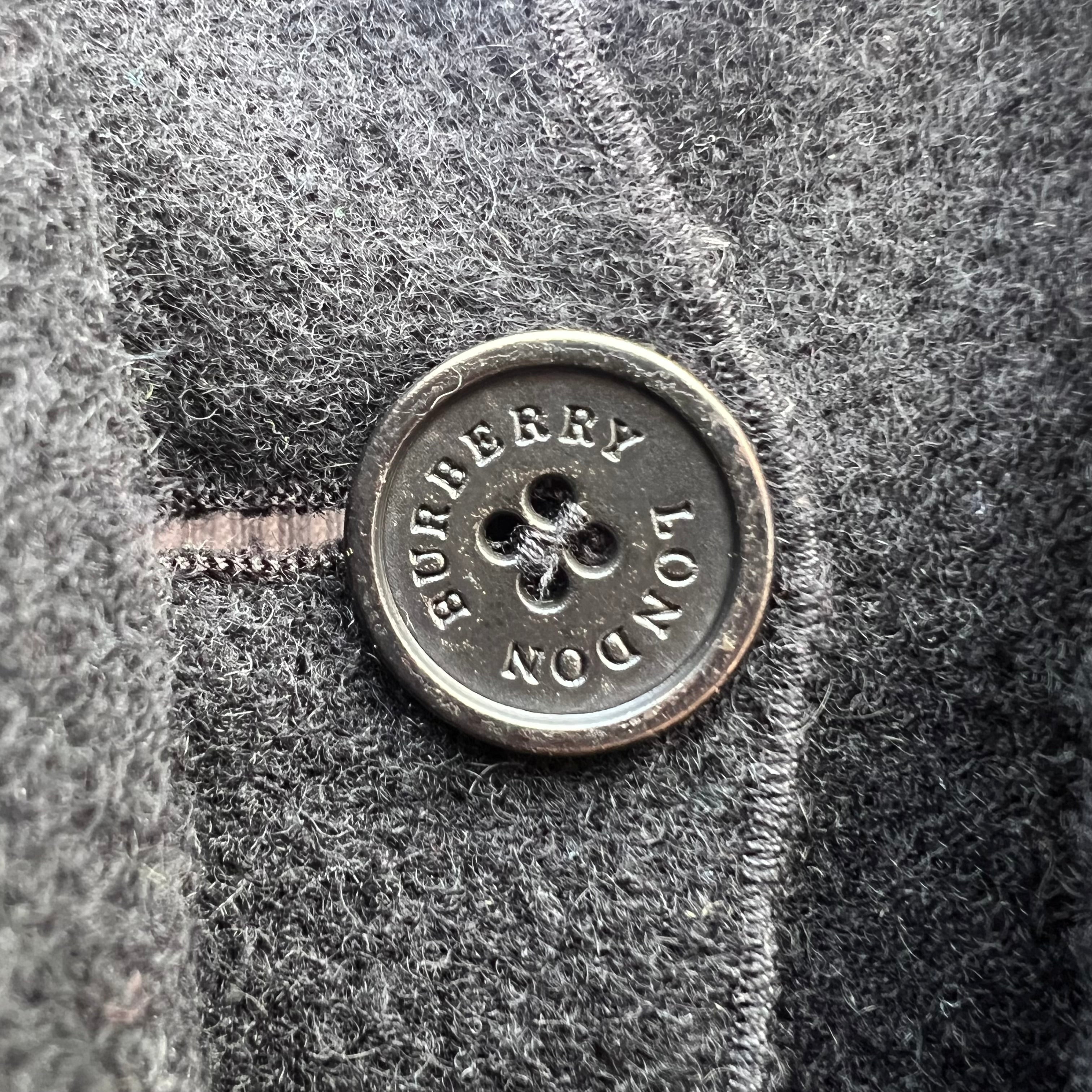 Burberry black wool cardigan size 10 (fits XS/S)