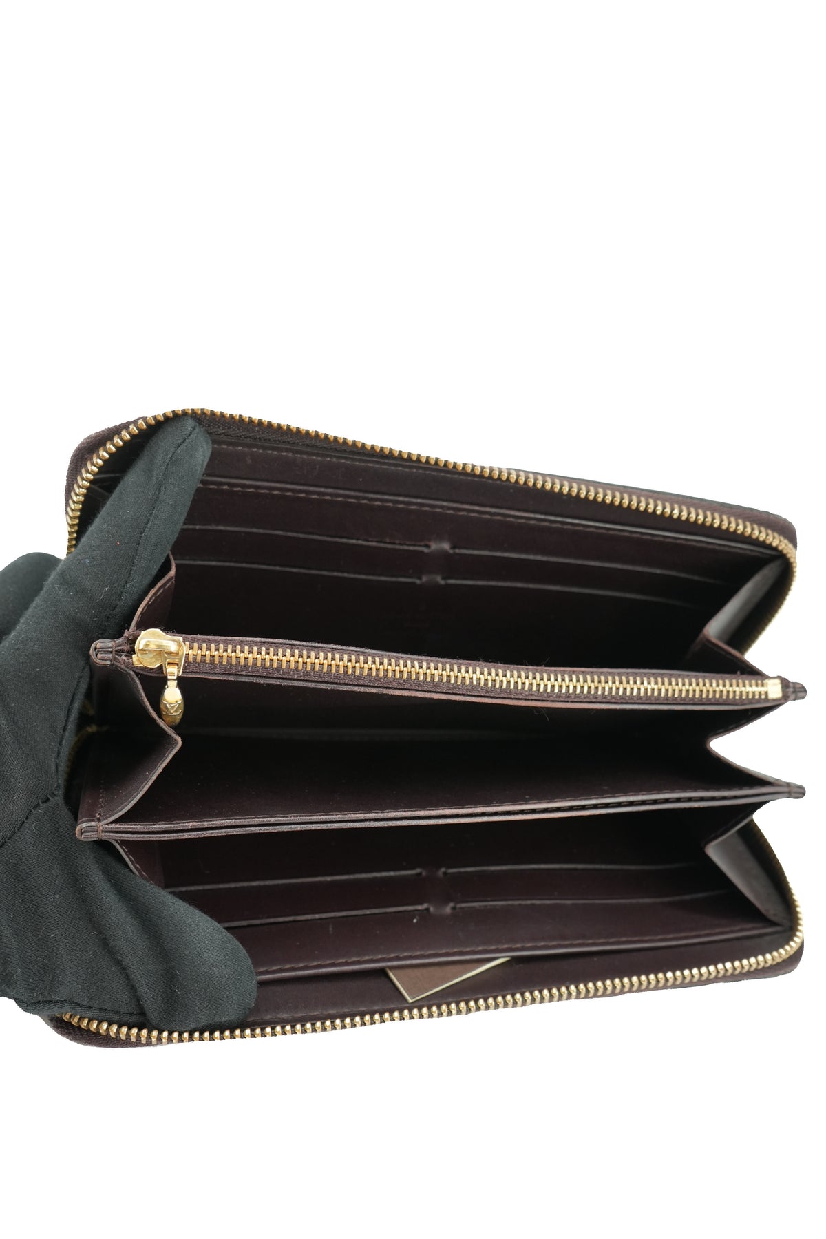 Louis Vuitton burgundy vernis zippy wallet CA9049