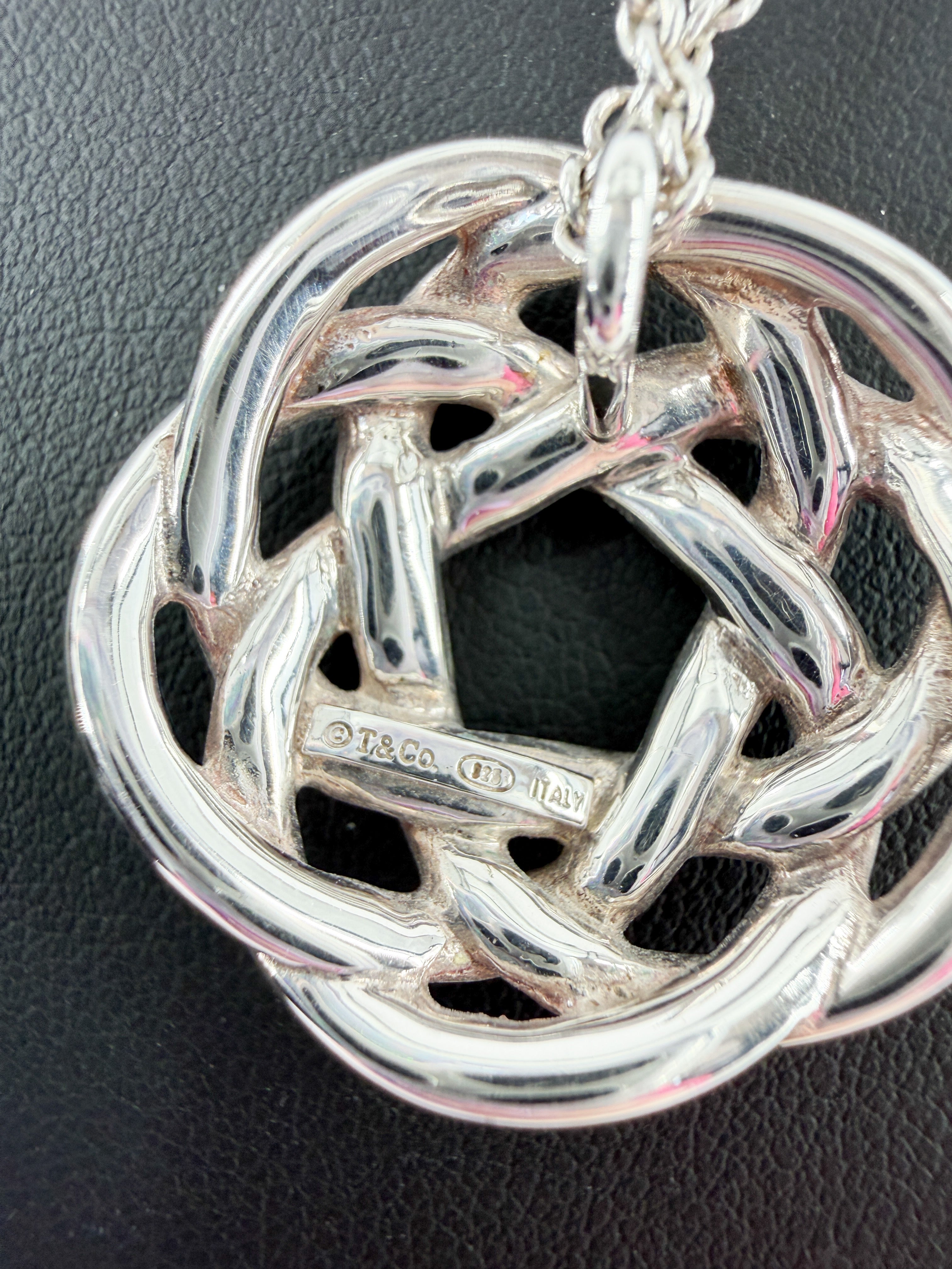 Tiffany & Co sterling silver celtic knot necklace