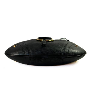 Dolce & Gabbana black leather shoulder hobo bag