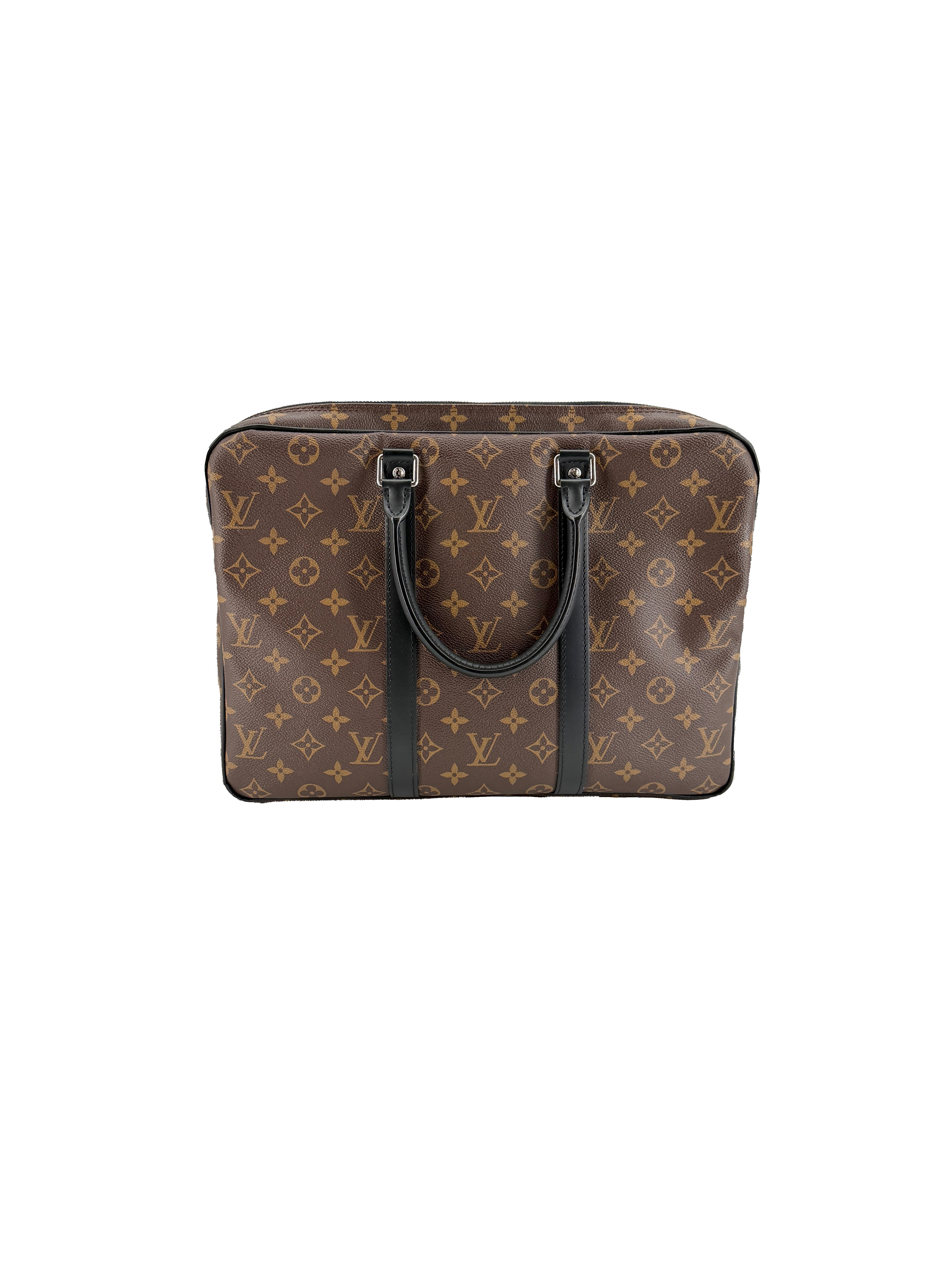 Louis Vuitton monogram black Porte Documents Voyage briefcase NFC