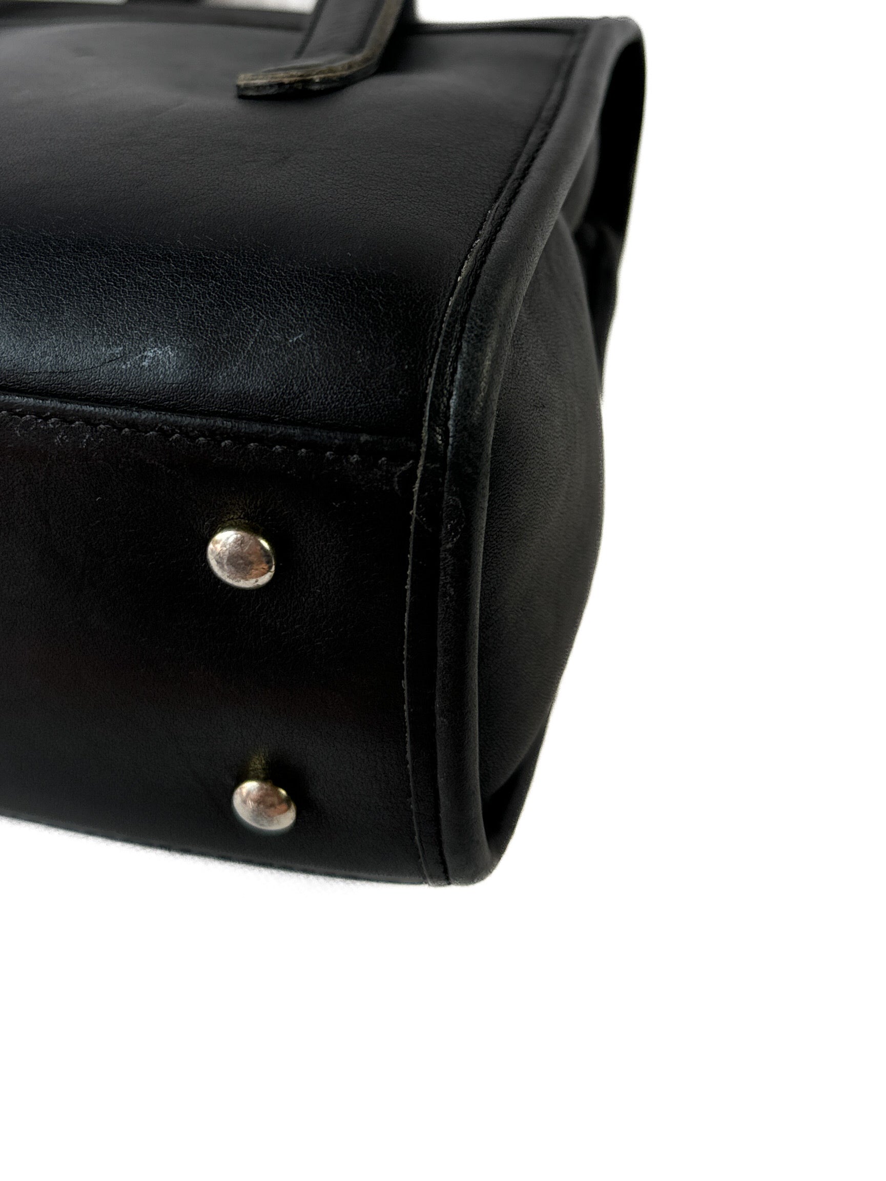 Coach black leather vintage Belmont satchel 9088