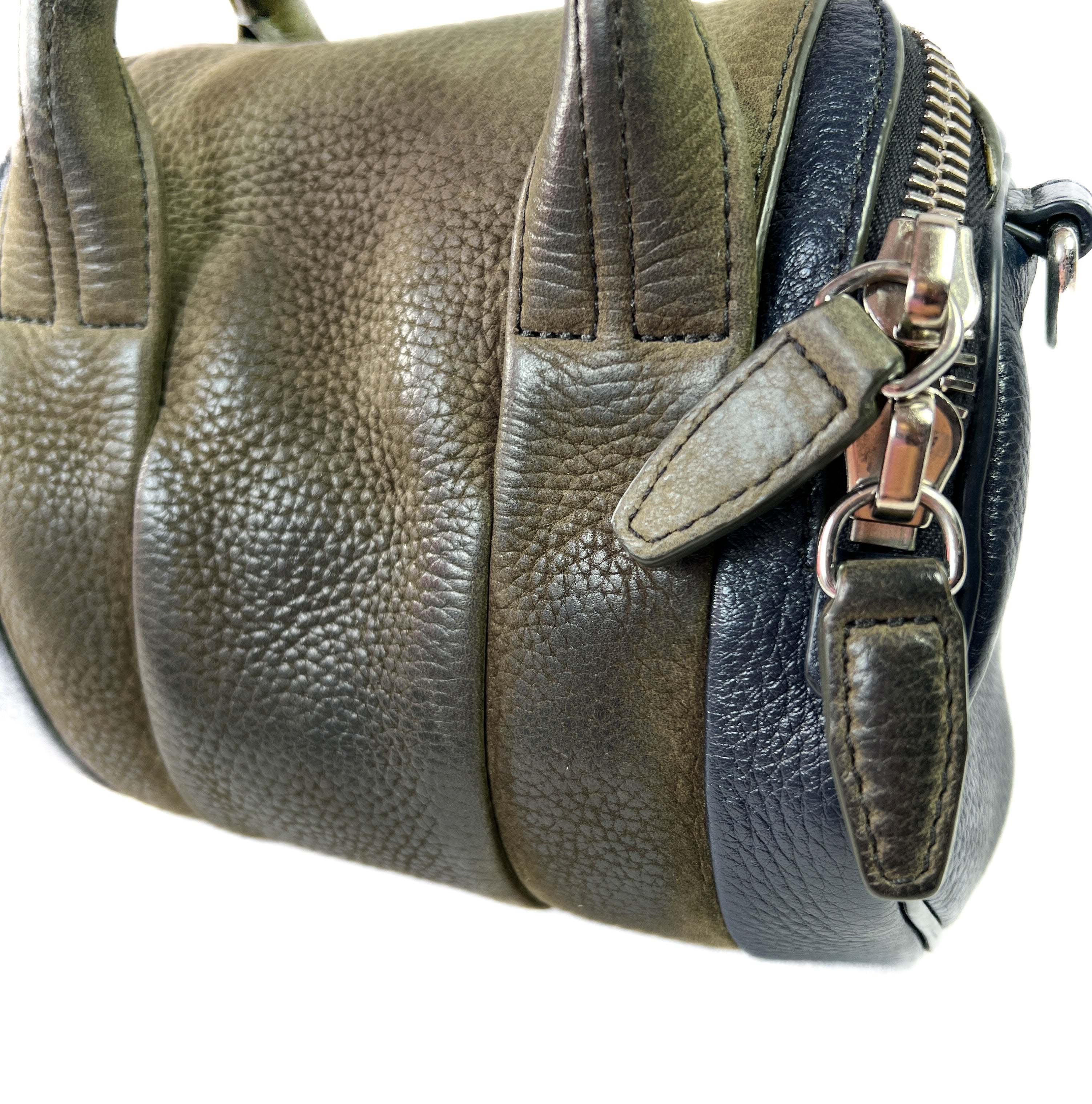 Alexander Wang navy and olive mini rockie rocco crossbody