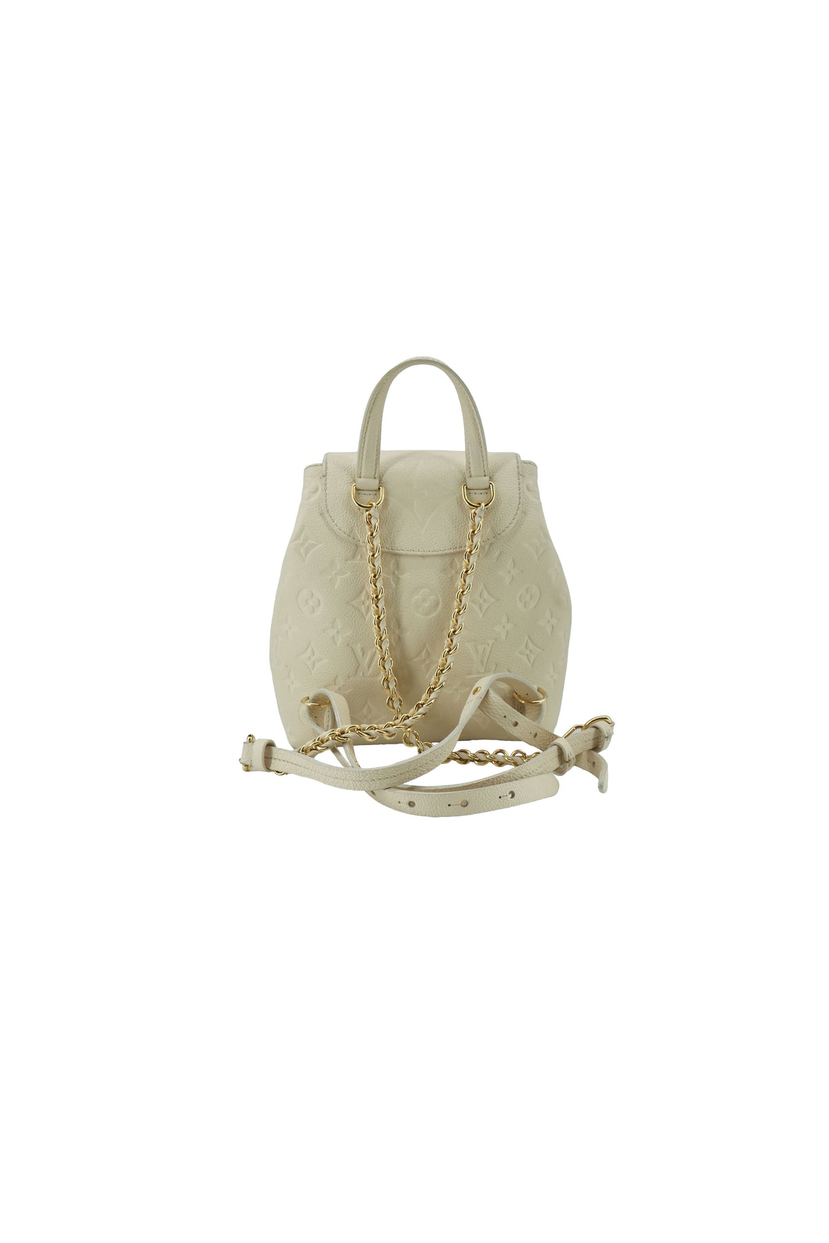 Louis Vuitton cream empreinte monogram Backup backpack NFC