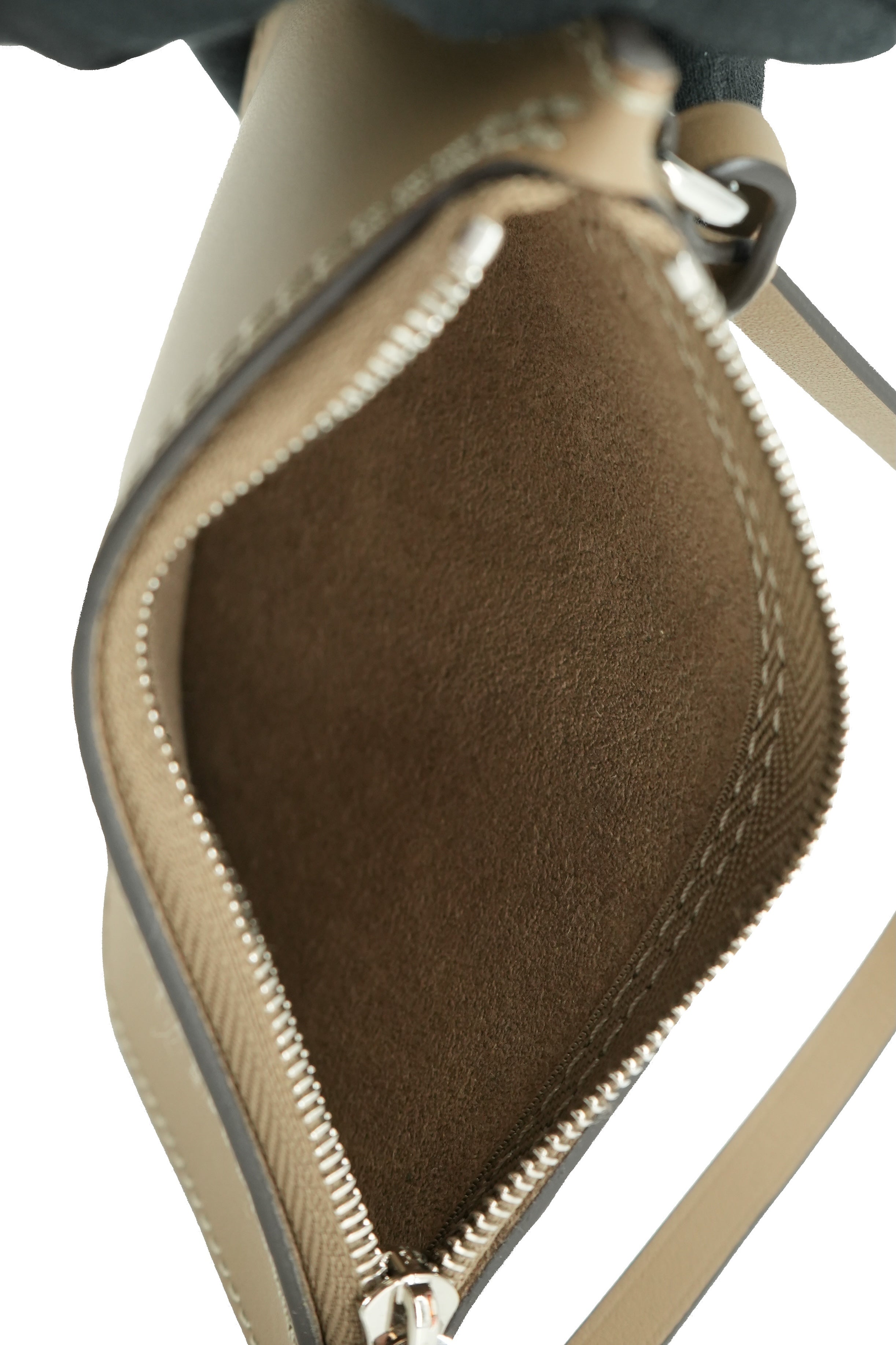 Louis Vuitton beige leather Hina zip pouch