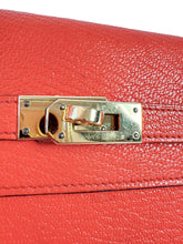 Hermès Kelly orange leather longue mysore wallet A stamp